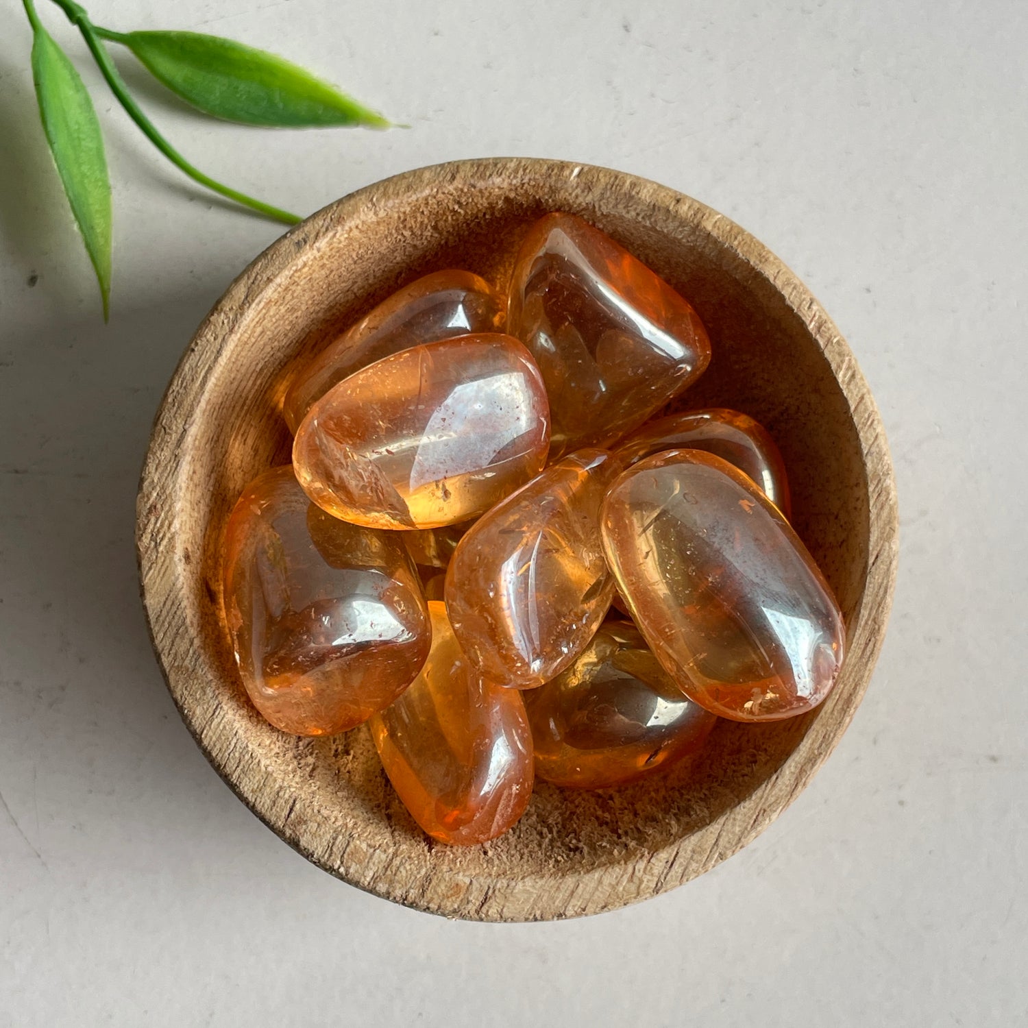 Tangerine Aura Quartz Tumble
