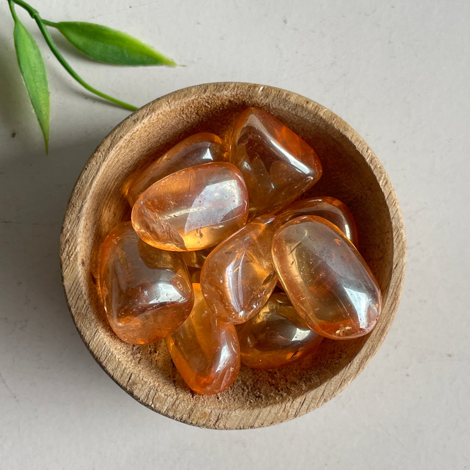 Tangerine Aura Quartz Tumble