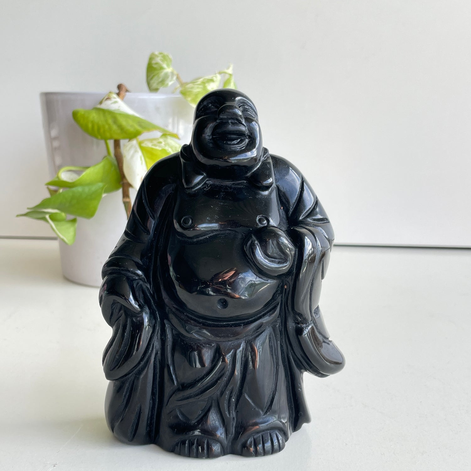 Black Obsidian Buddha 14.6cm