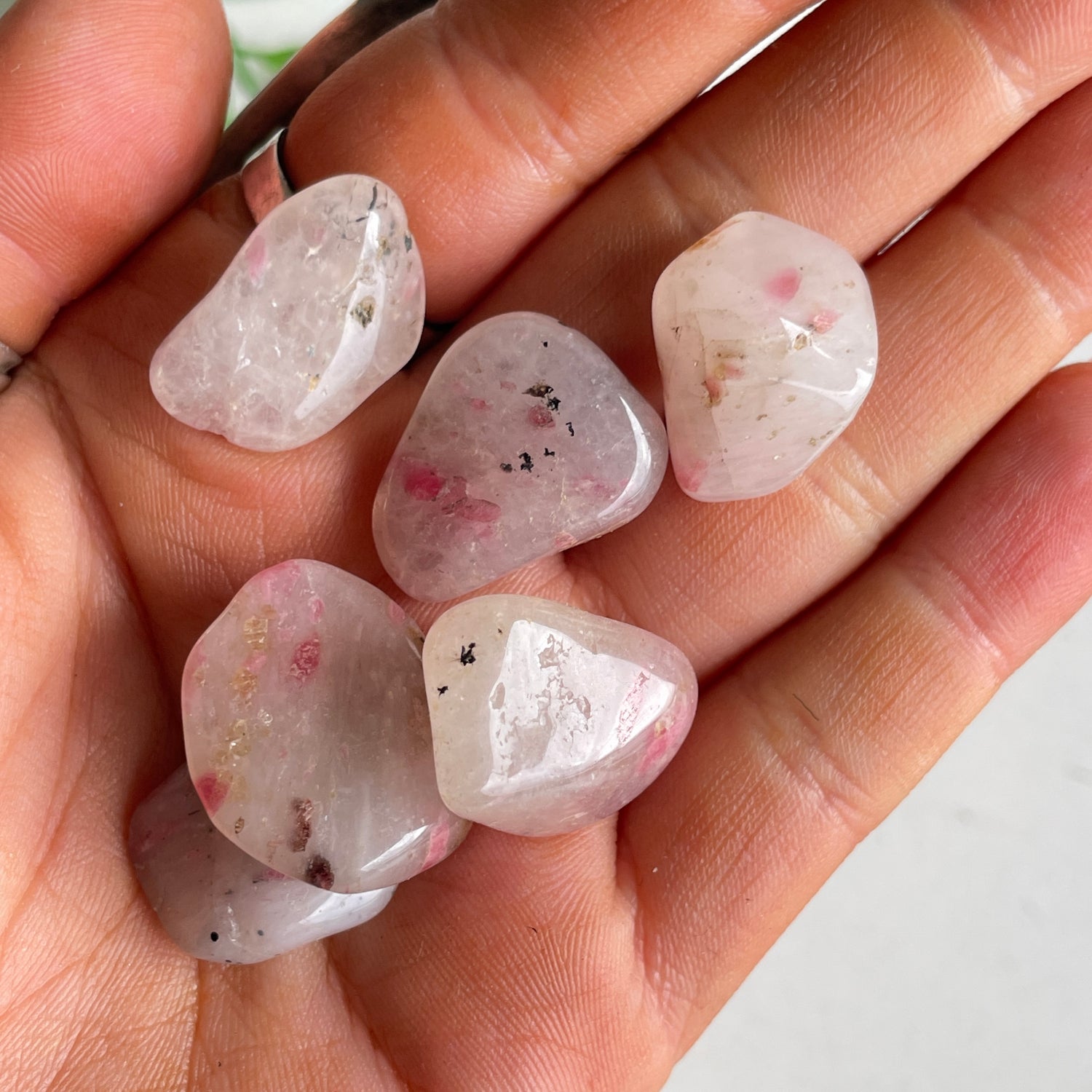 Rhodonite In Quartz Tumble
