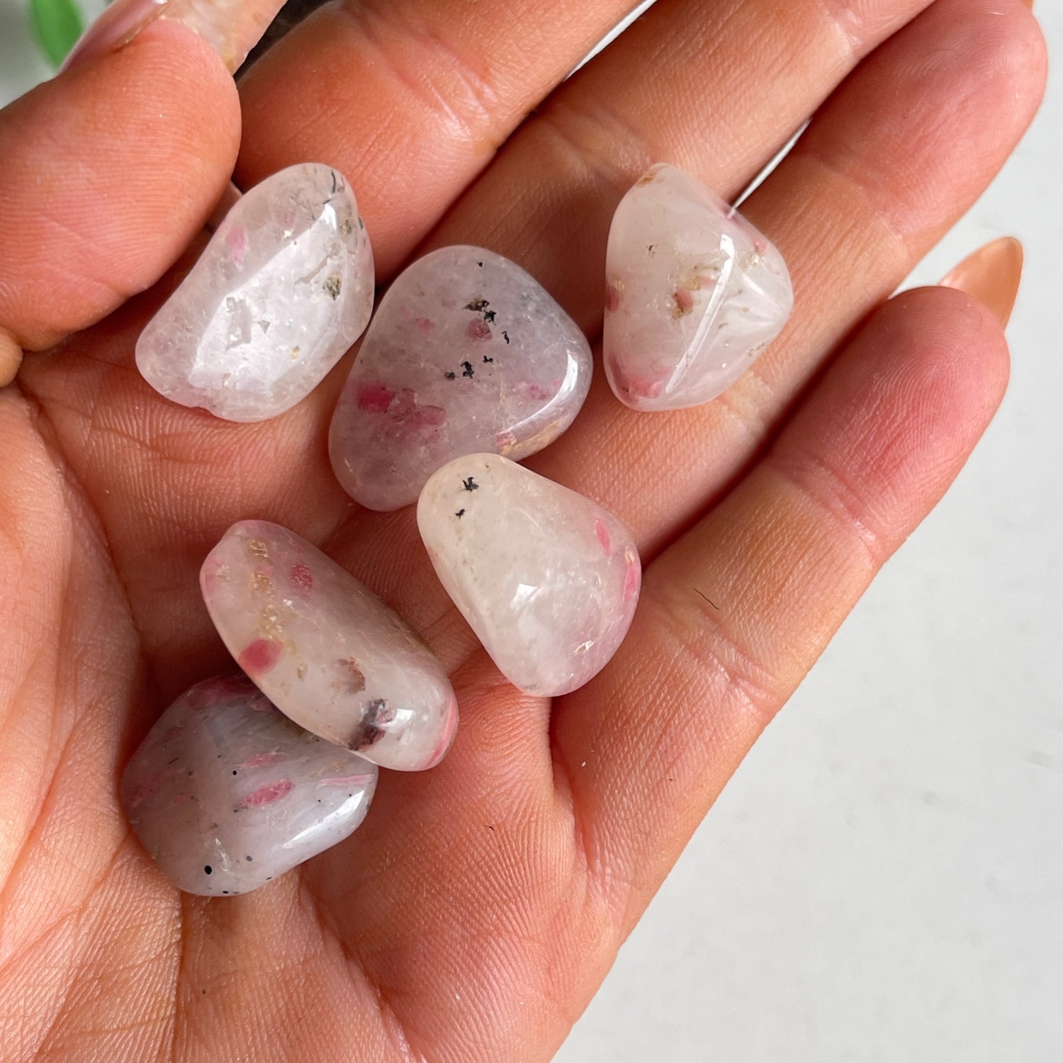 Rhodonite In Quartz Tumble