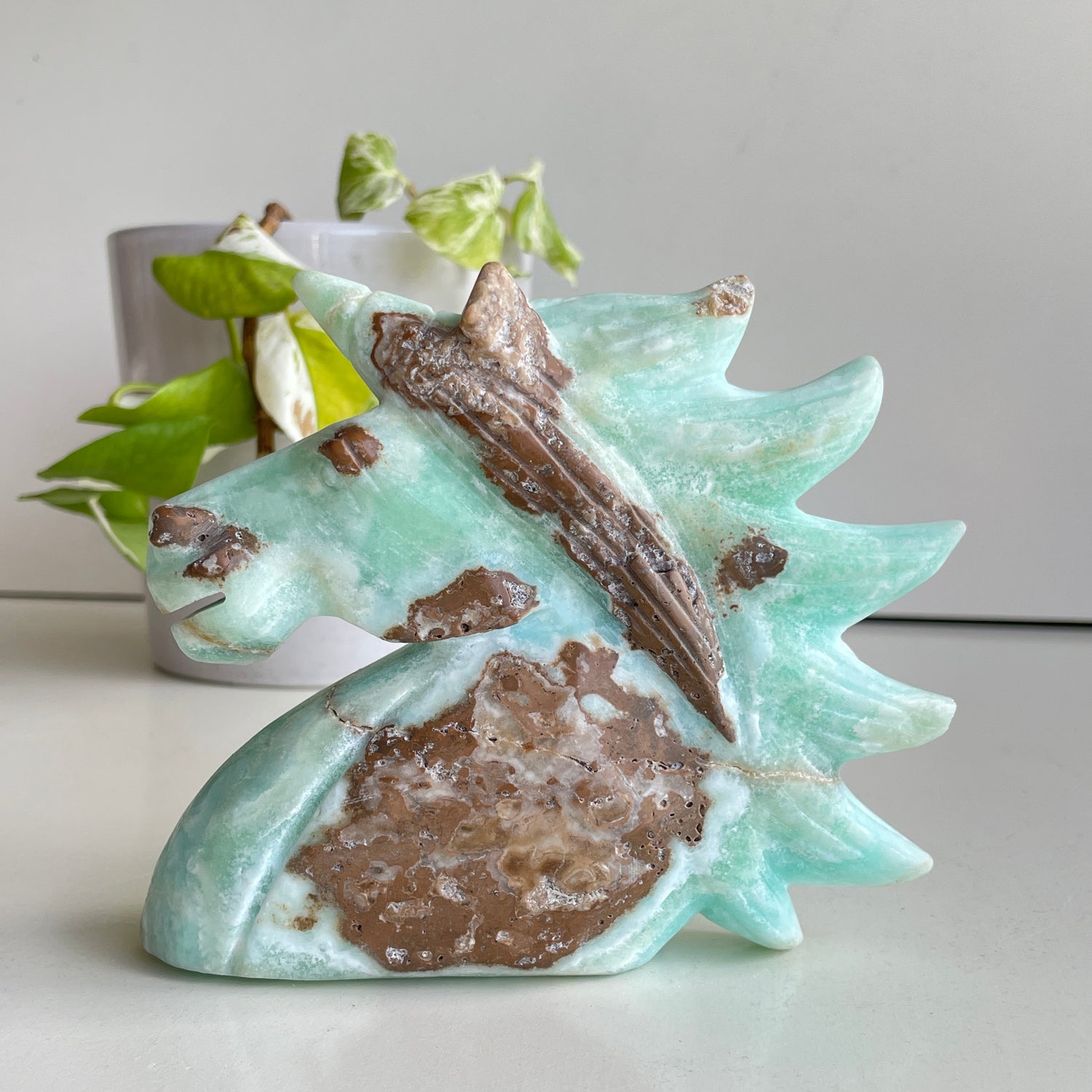 Caribbean Calcite Unicorn 1