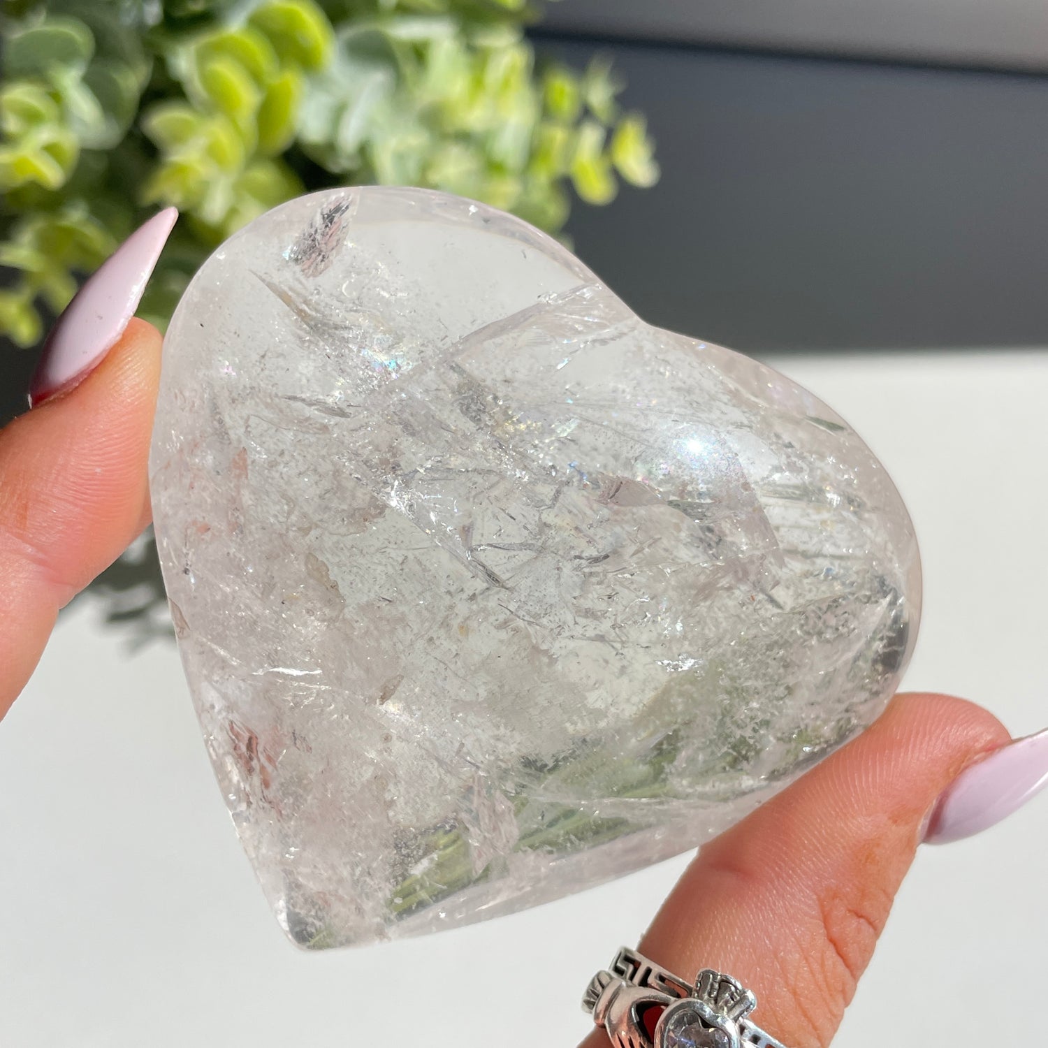 Lemurian Quartz Heart 6.9cm