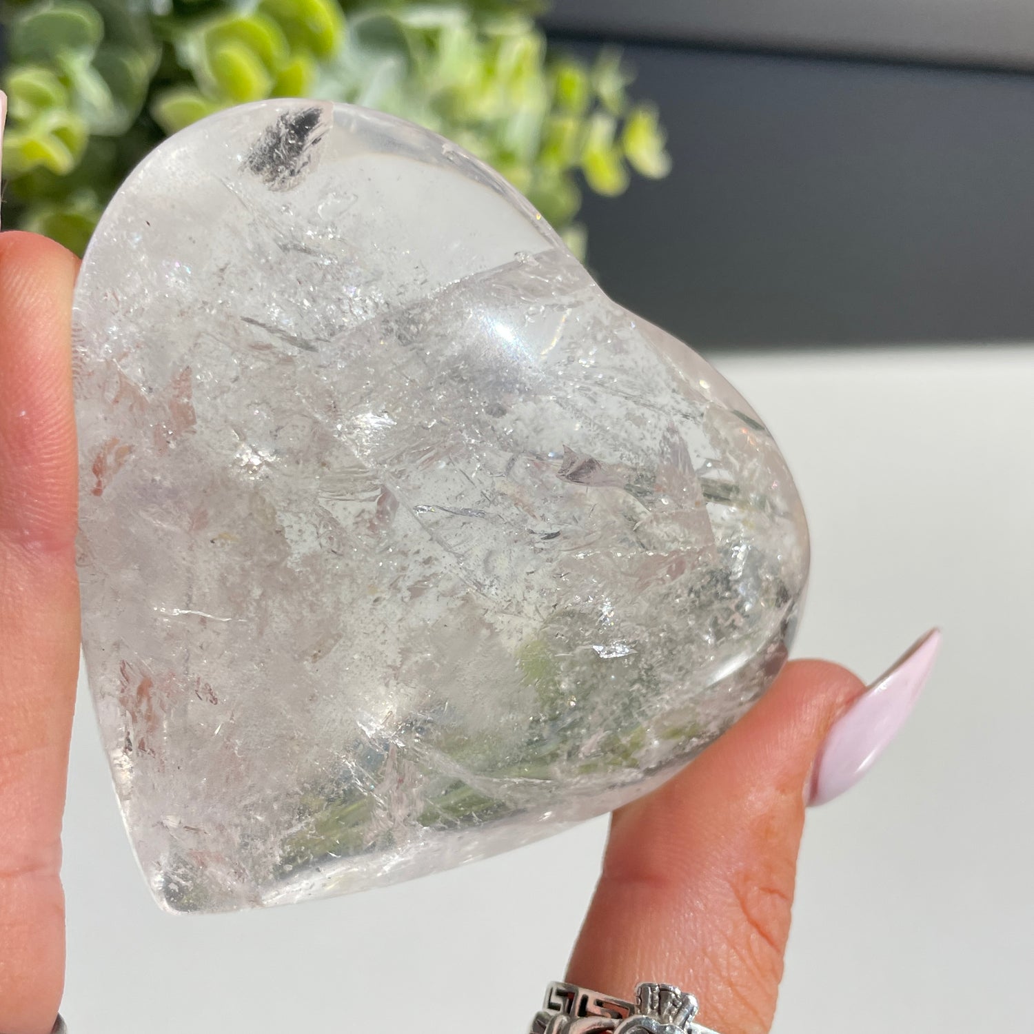 Lemurian Quartz Heart 6.9cm