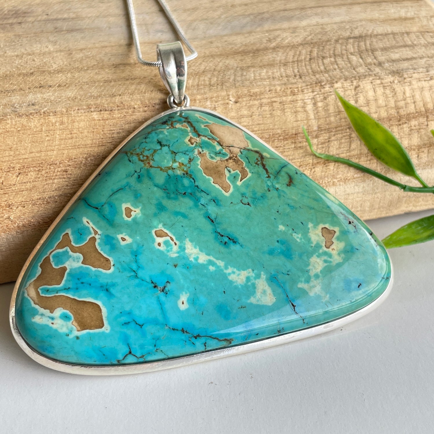 Turquoise Freeform Pendant