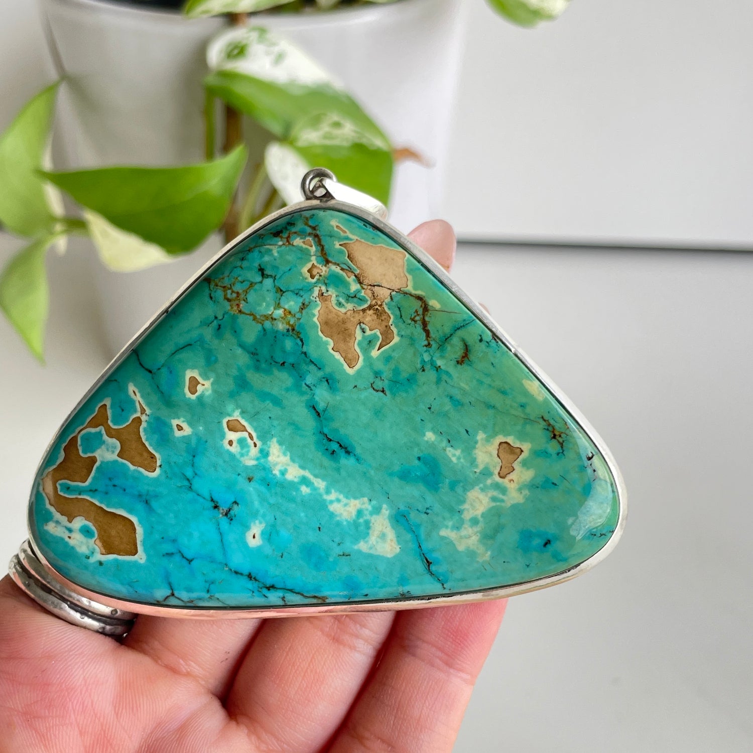 Turquoise Freeform Pendant