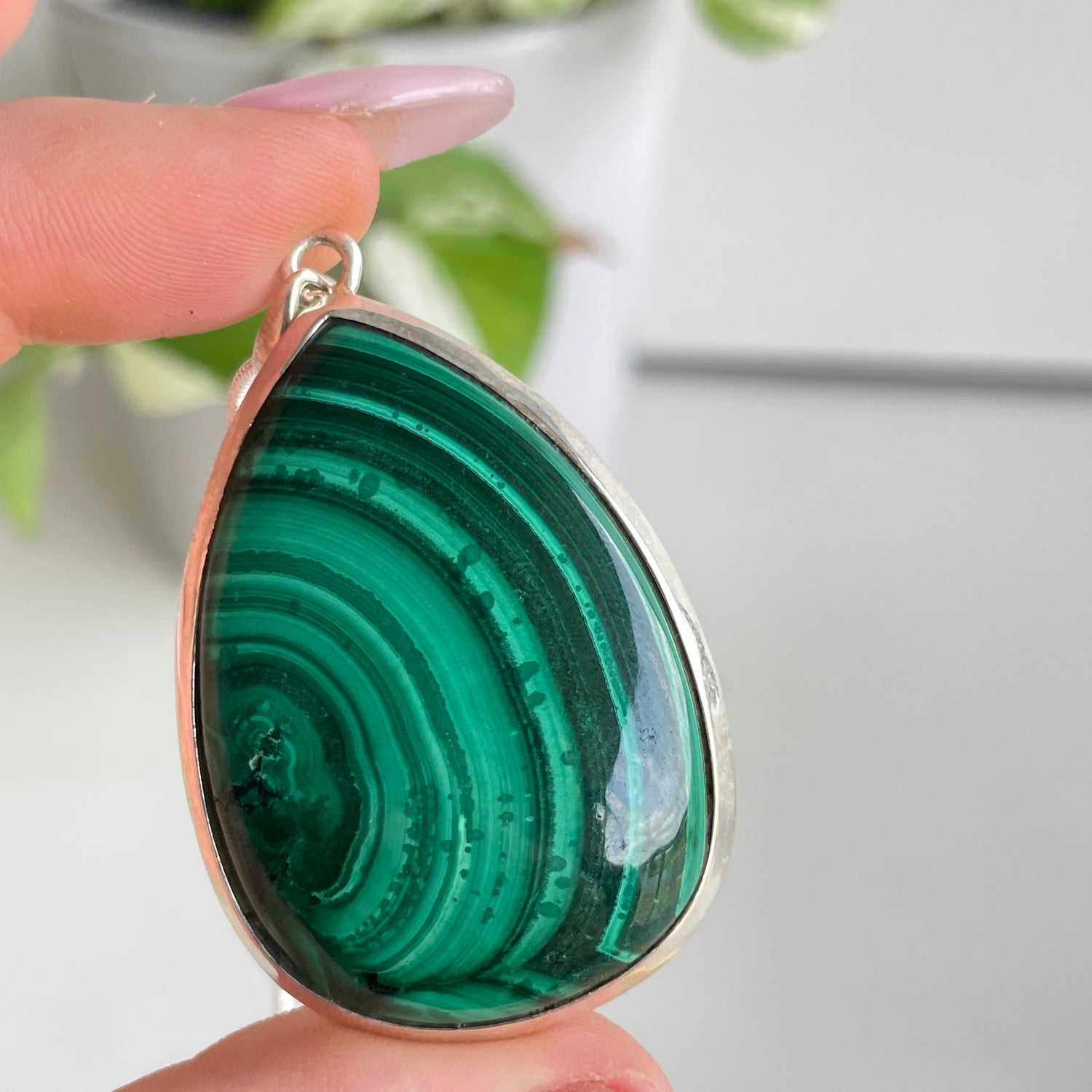 Malachite Teardrop Pendant