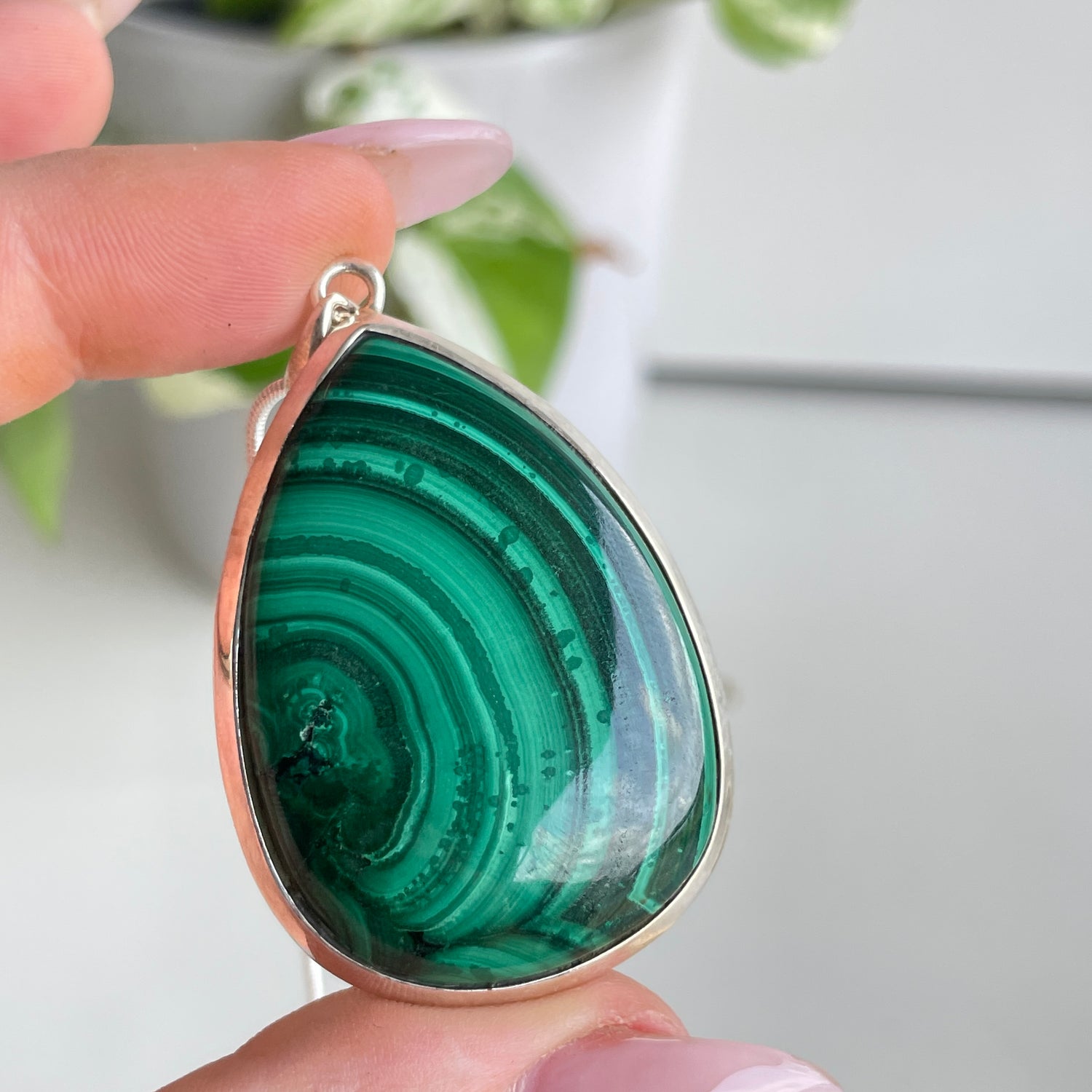 Malachite Teardrop Pendant