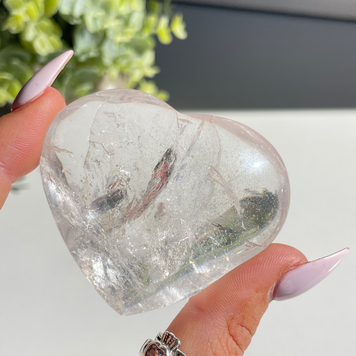Lemurian Quartz Heart 5.9cm