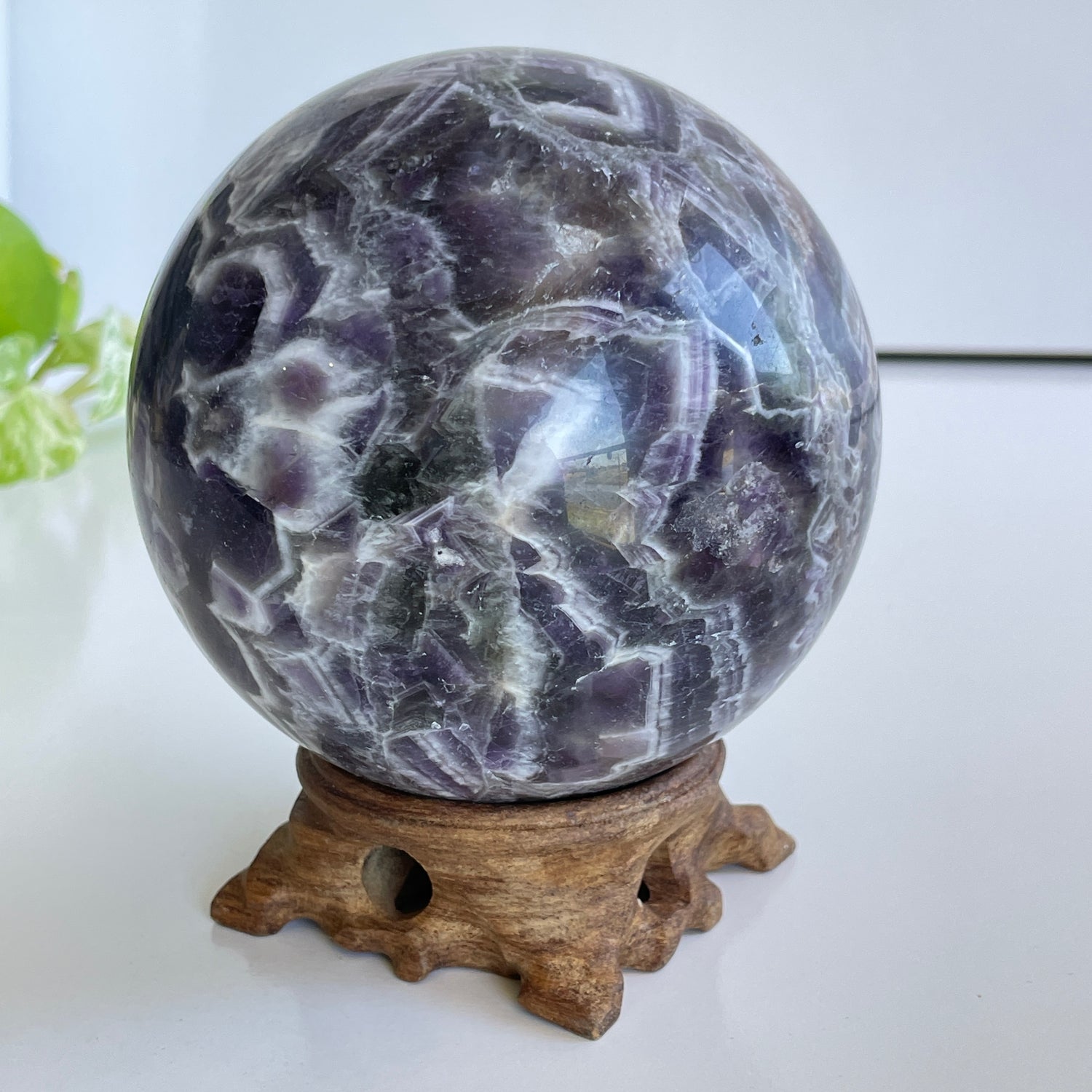 Chevron Amethyst Sphere 10.4cm