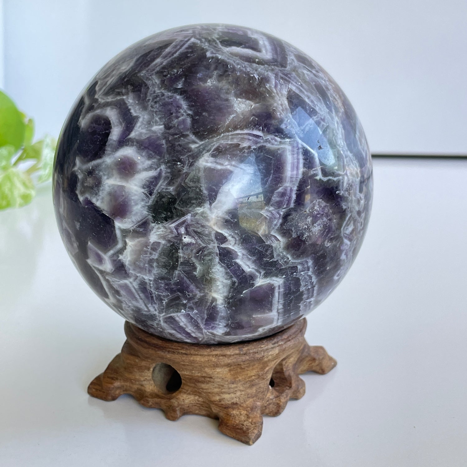 Chevron Amethyst Sphere 10.4cm