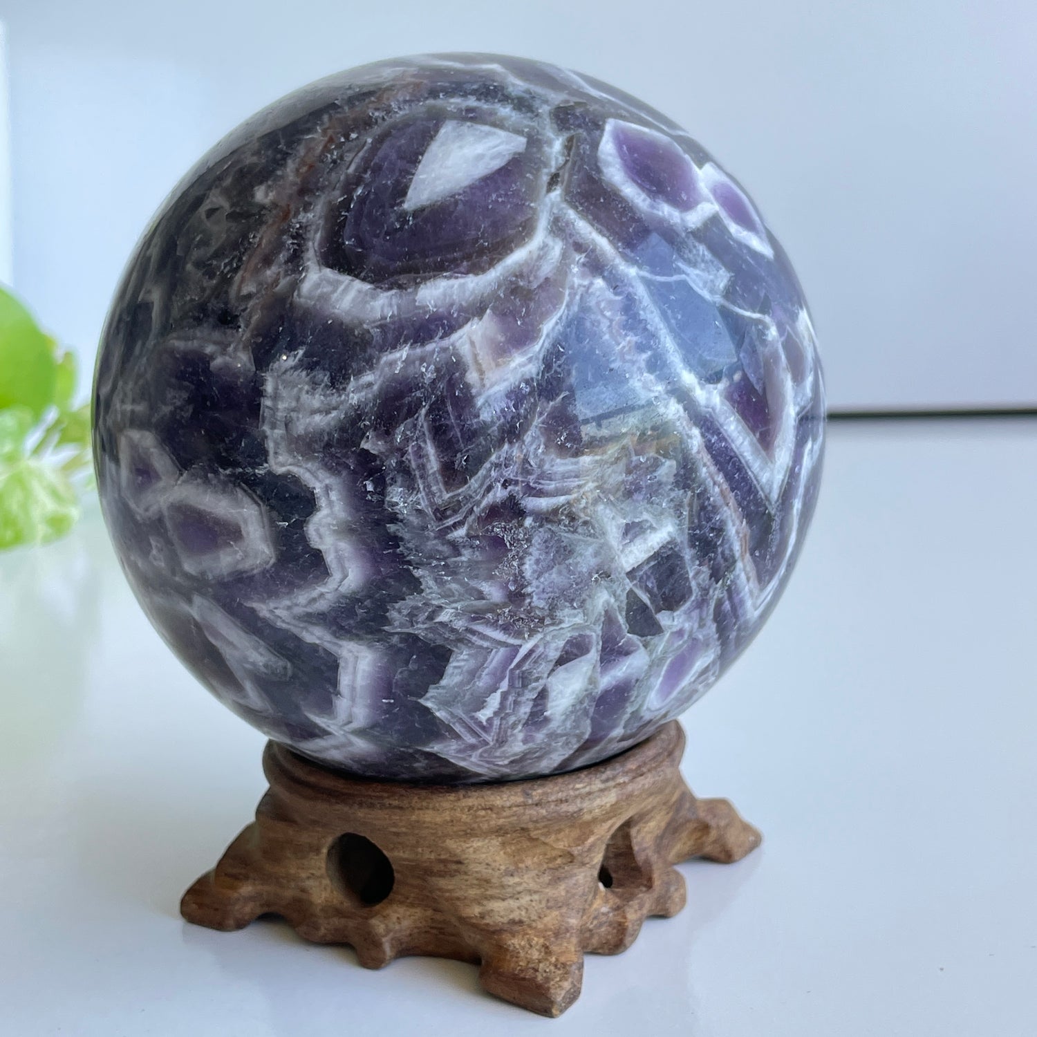 Chevron Amethyst Sphere 10.4cm