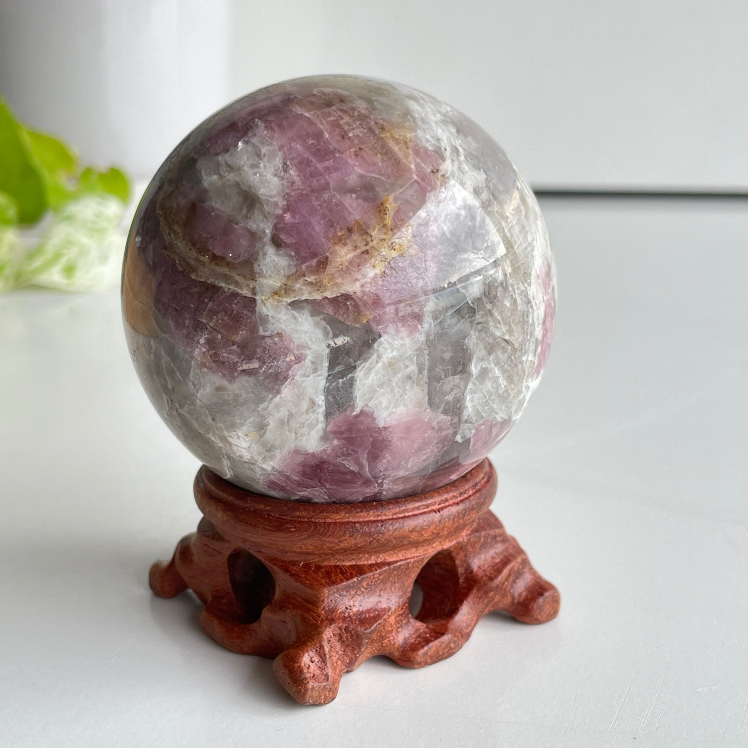 Pink Tourmaline Sphere 6.7cm