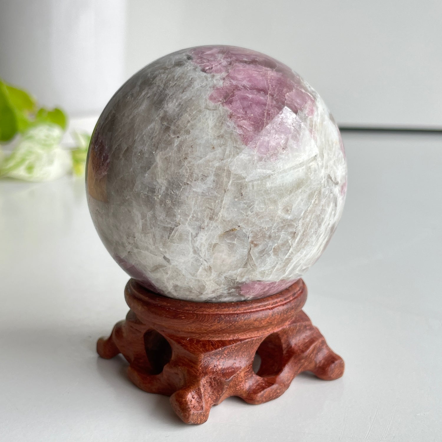 Pink Tourmaline Sphere 6.7cm