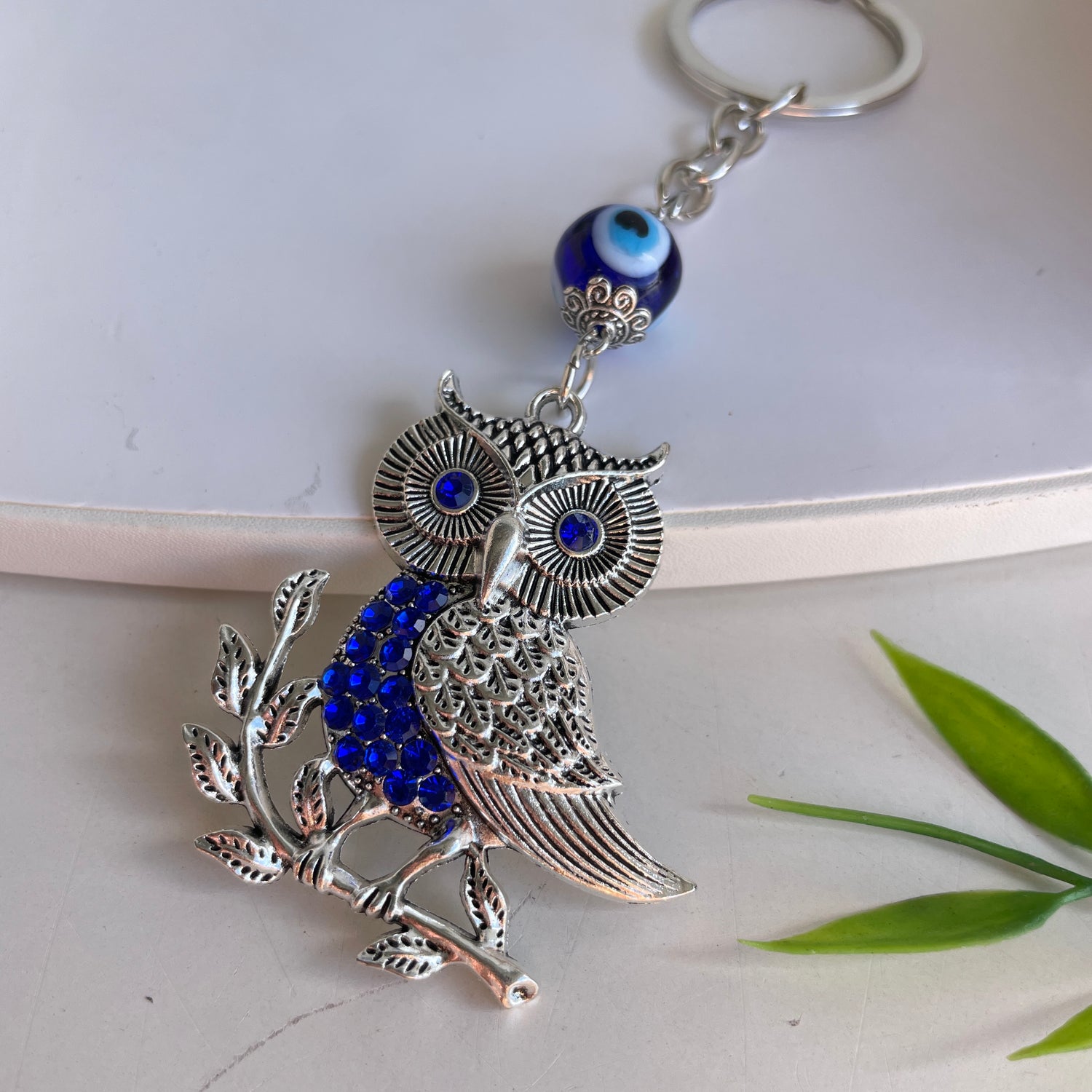 Evil Eye Owl Keychain