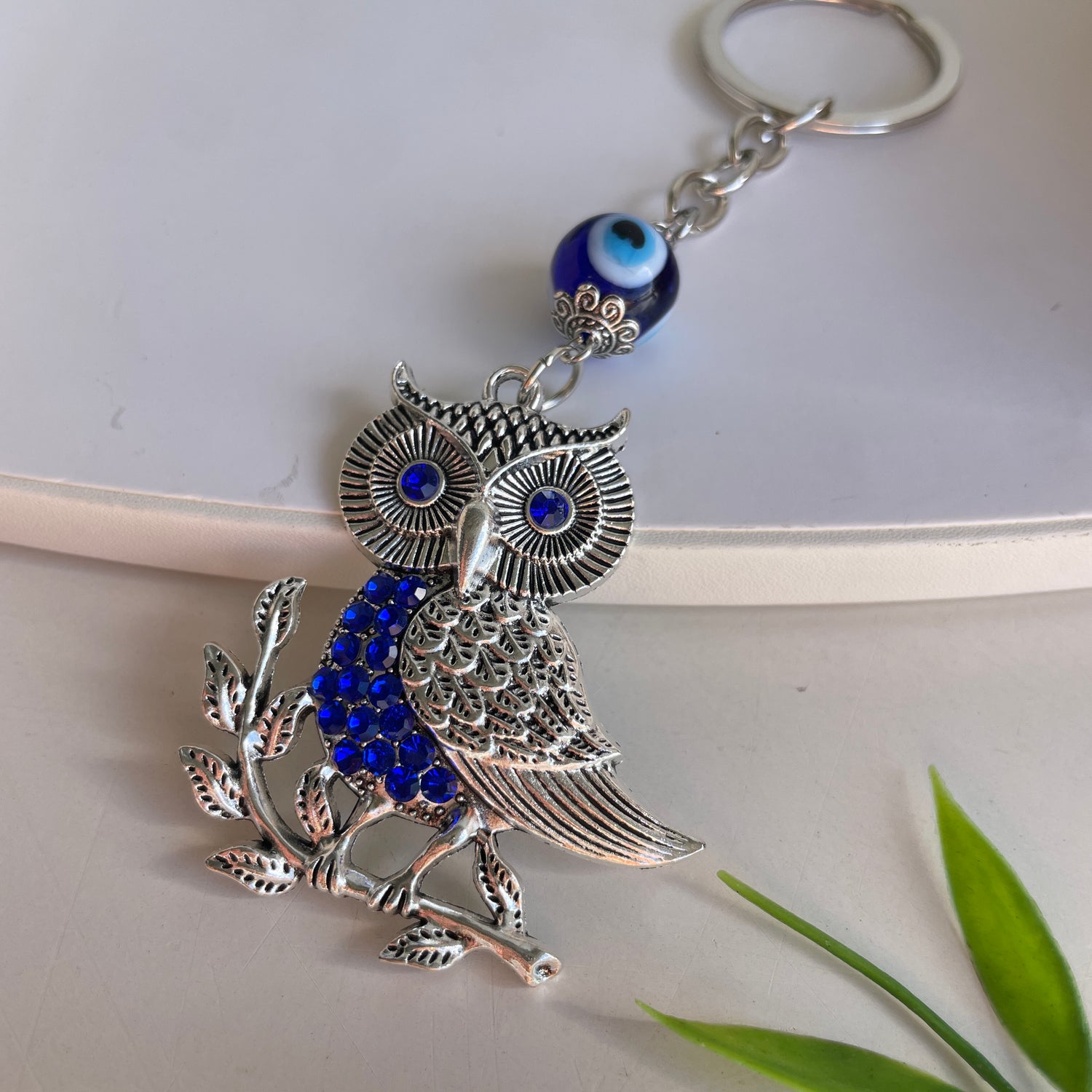 Evil Eye Owl Keychain