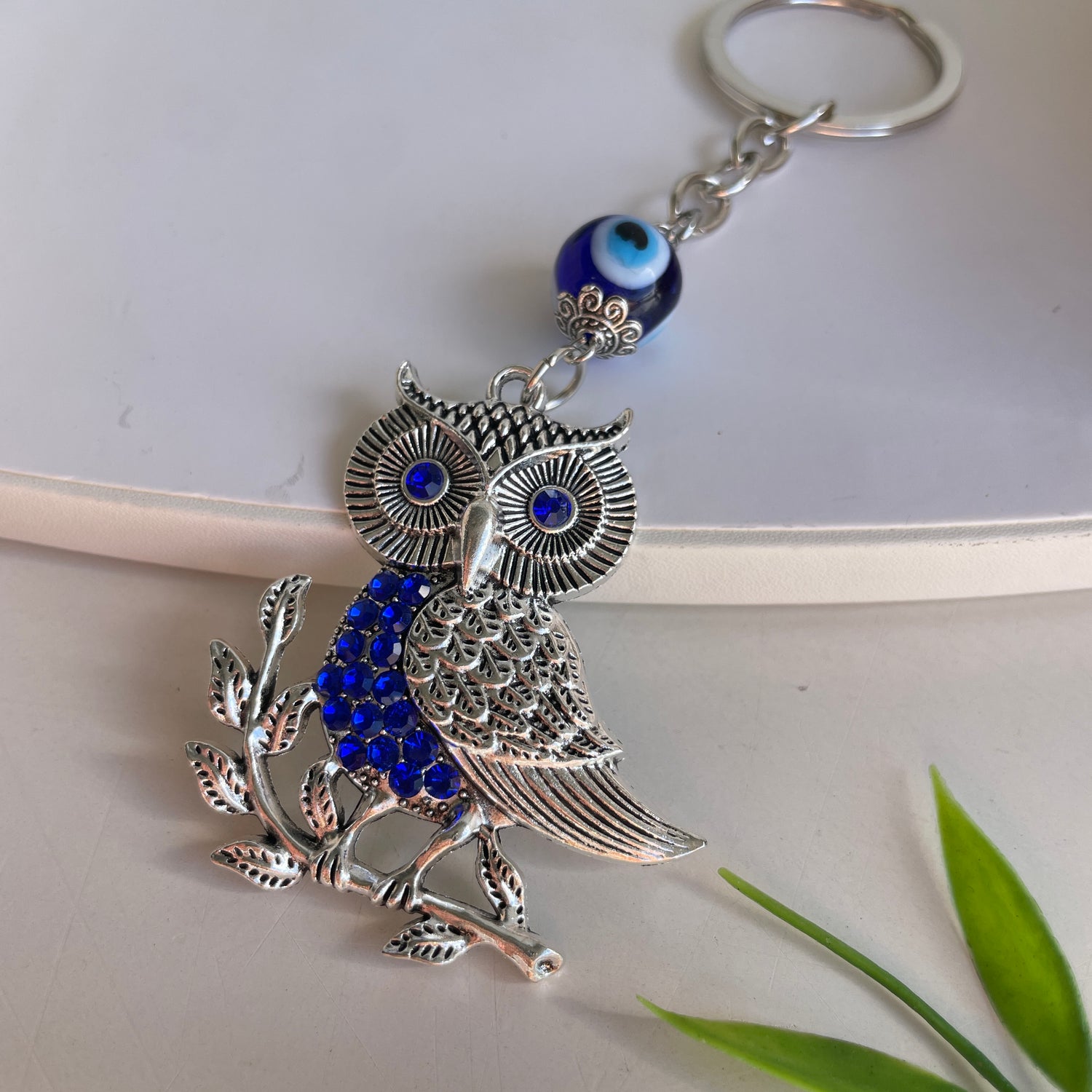 Evil Eye Owl Keychain