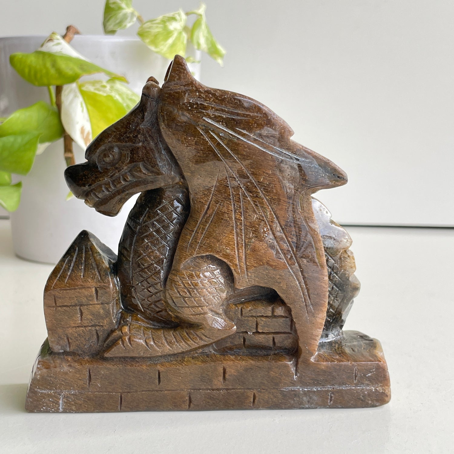Tigers Eye Dragon 12cm