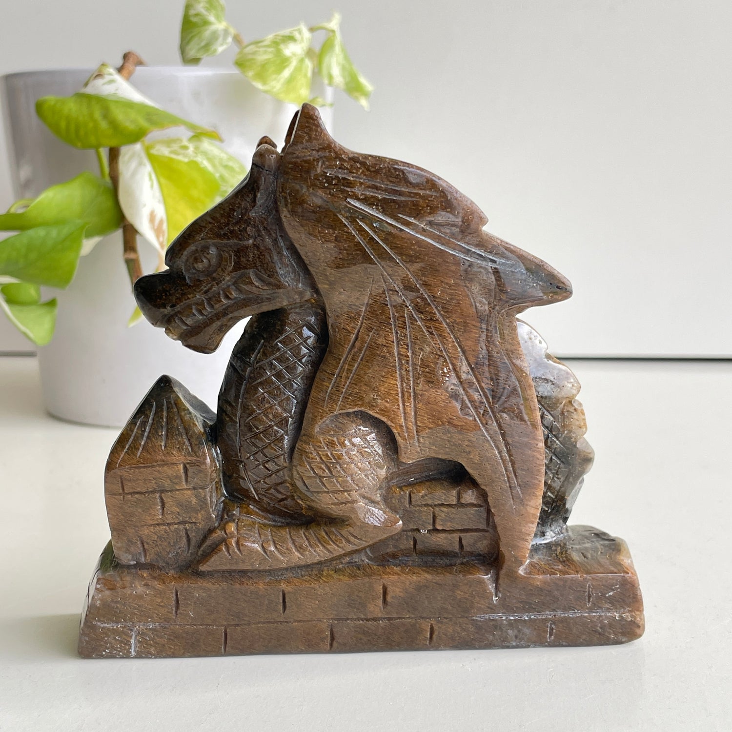 Tigers Eye Dragon 12cm