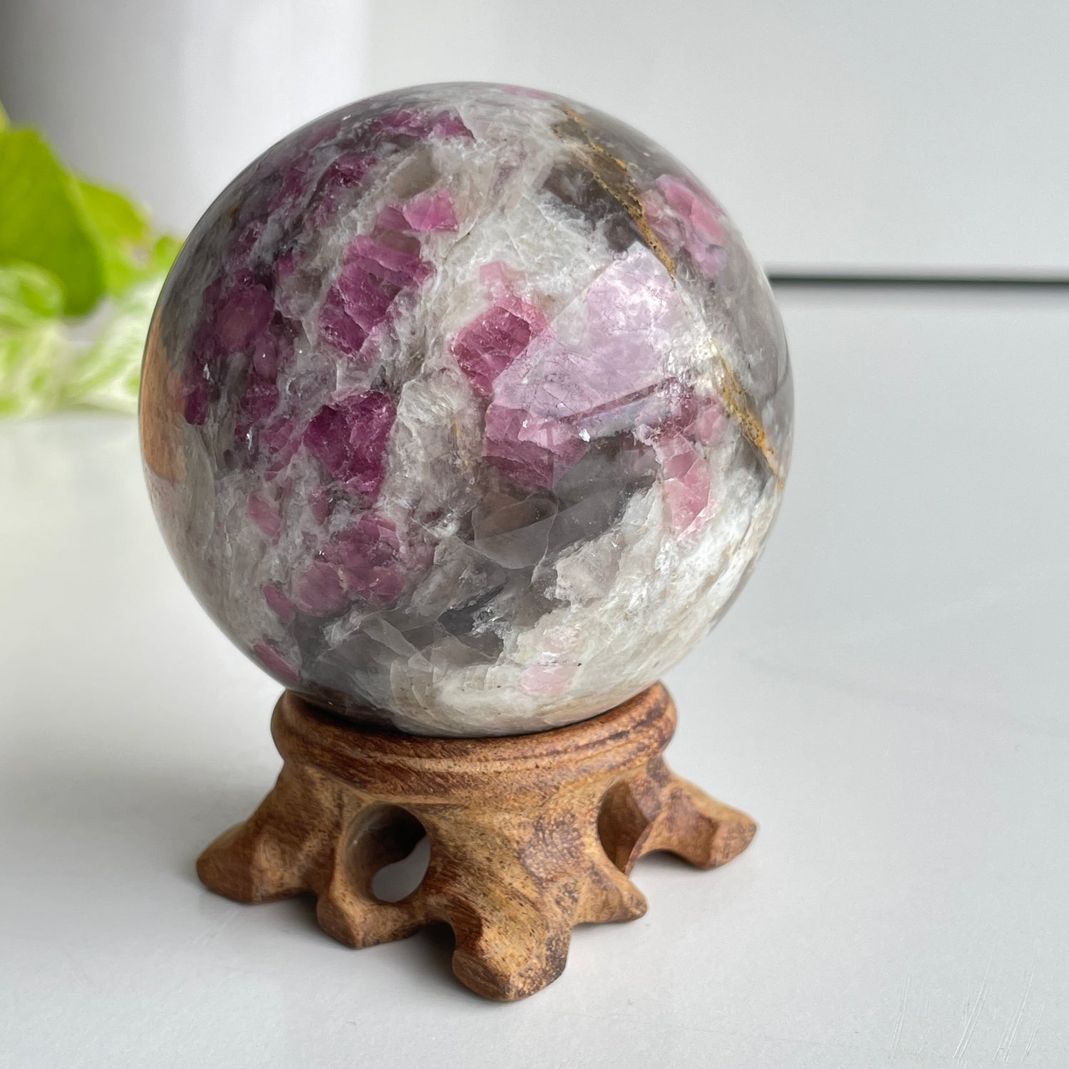 Pink Tourmaline Sphere 6.7cm