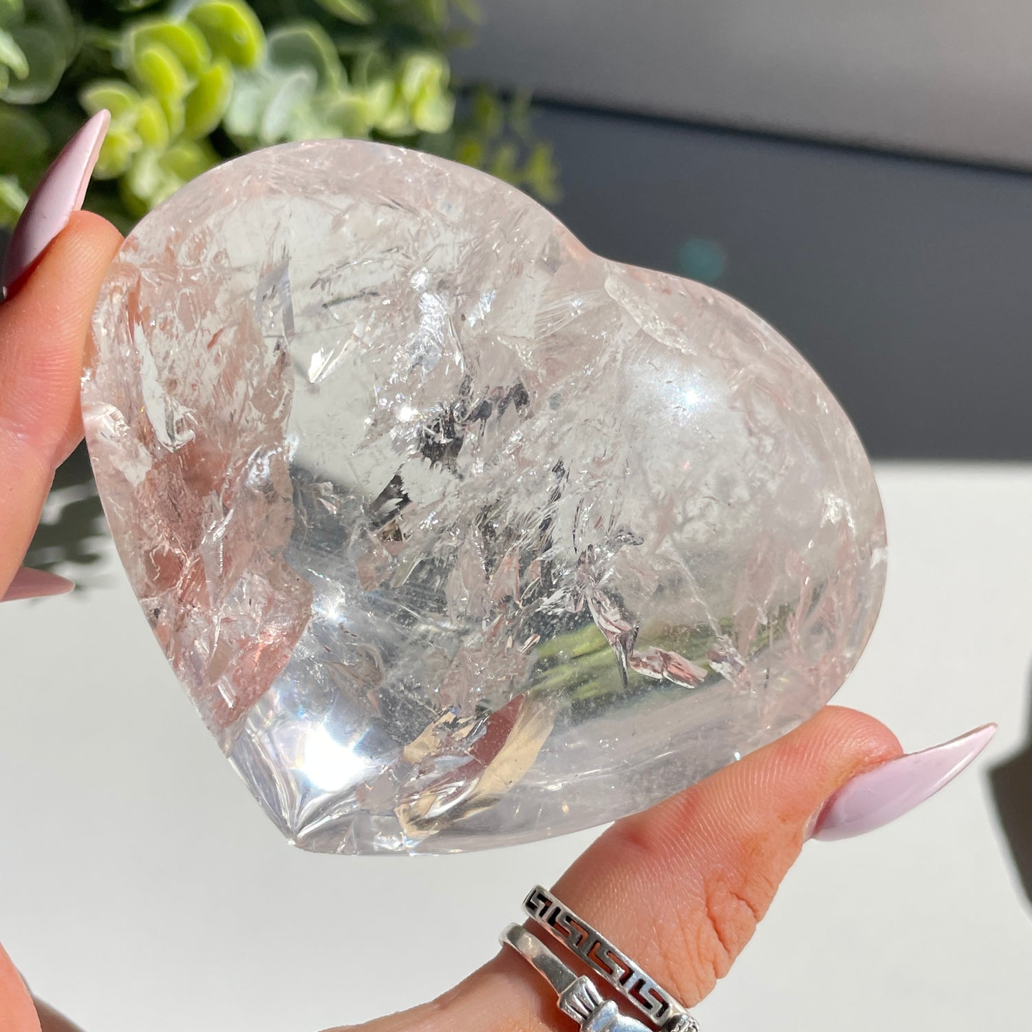 Lemurian Quartz Heart 8.2cm