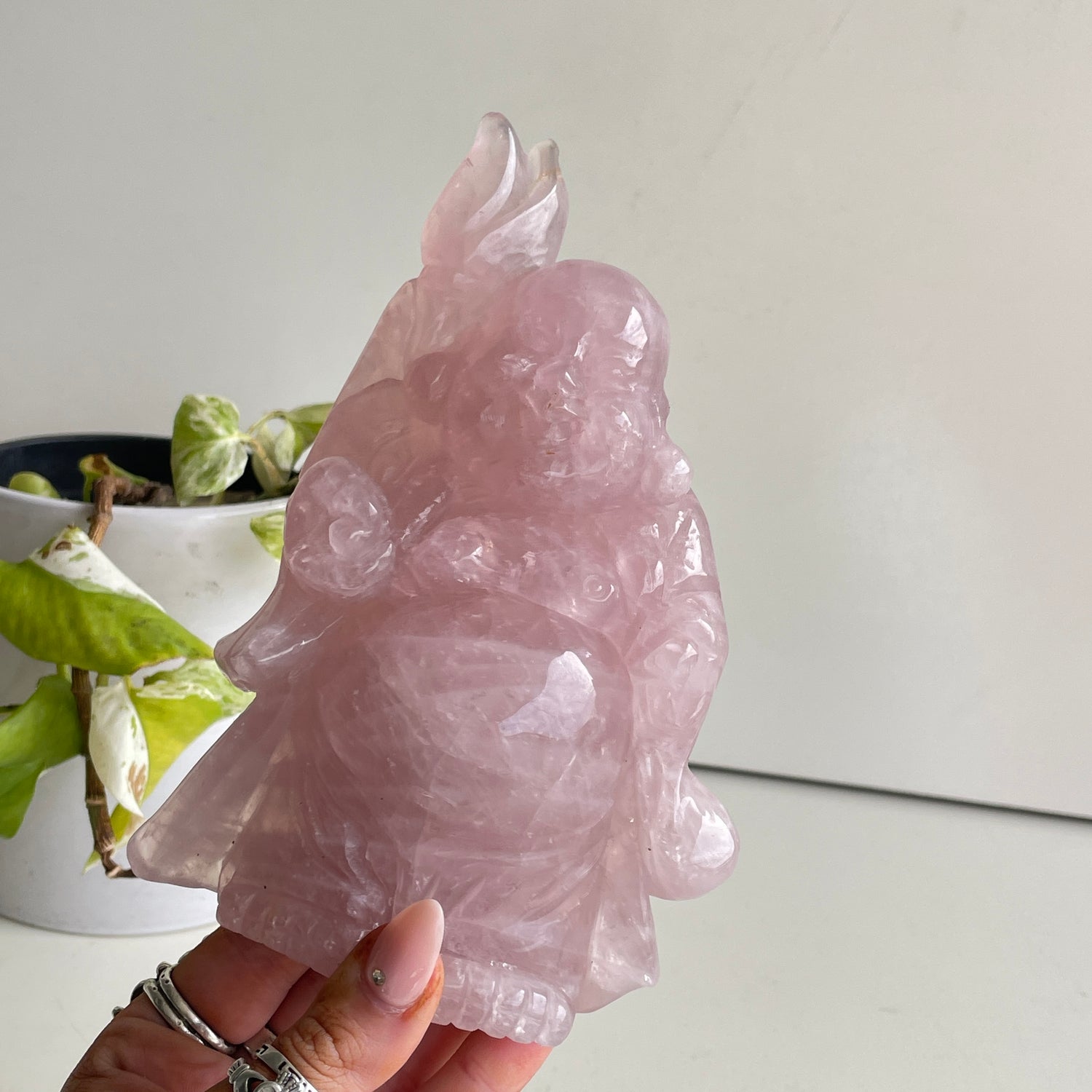 Rose Quartz Buddha 15.5cm