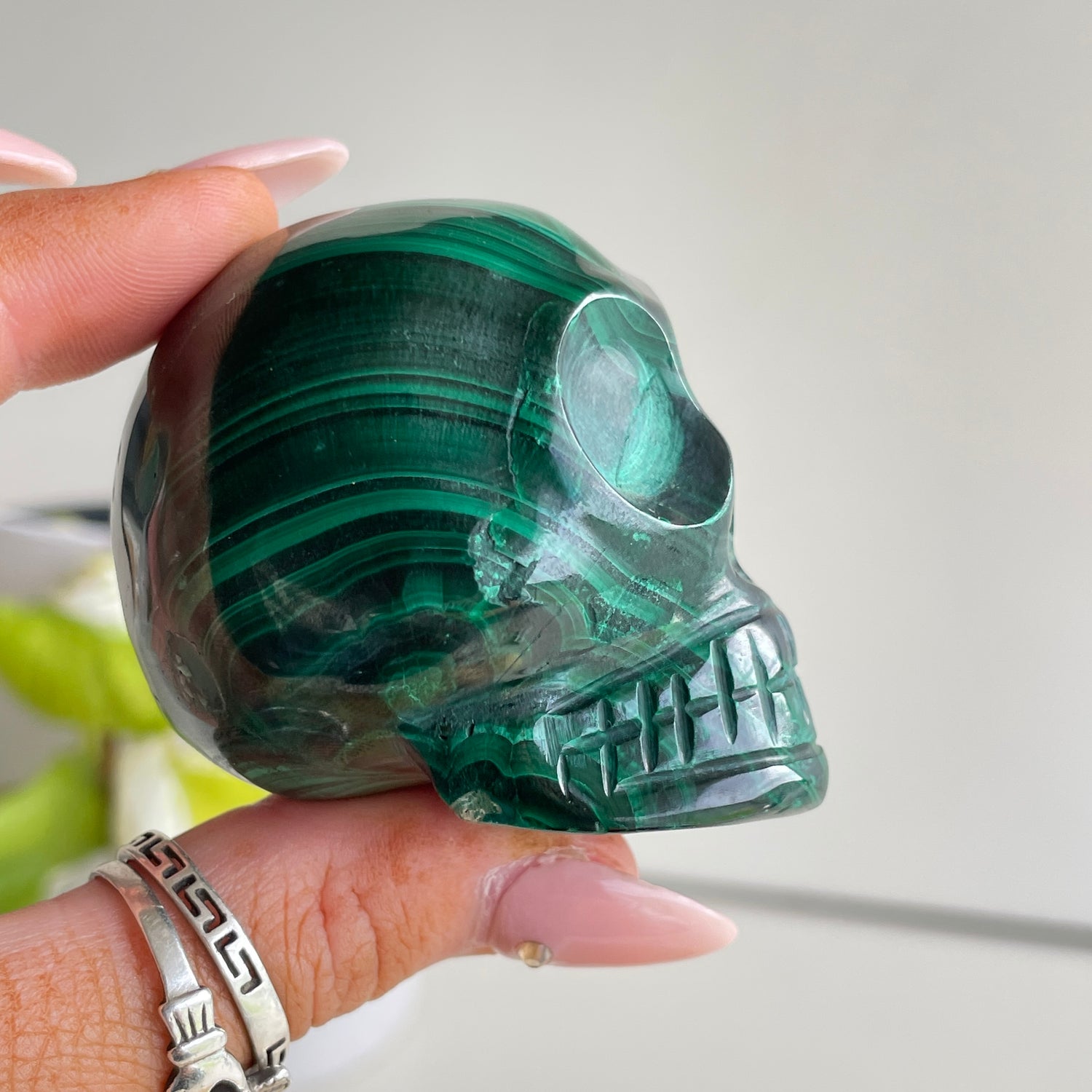 Malachite Skull 5.3cm