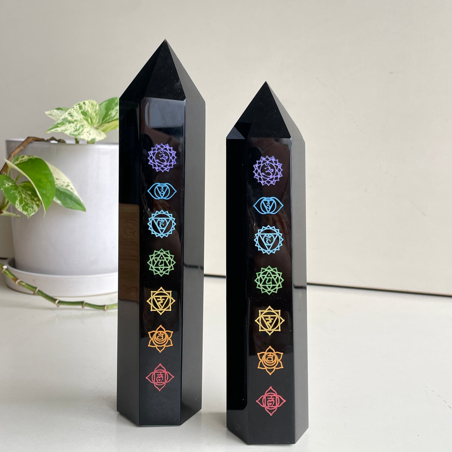 Black Obsidian Chakra Generator