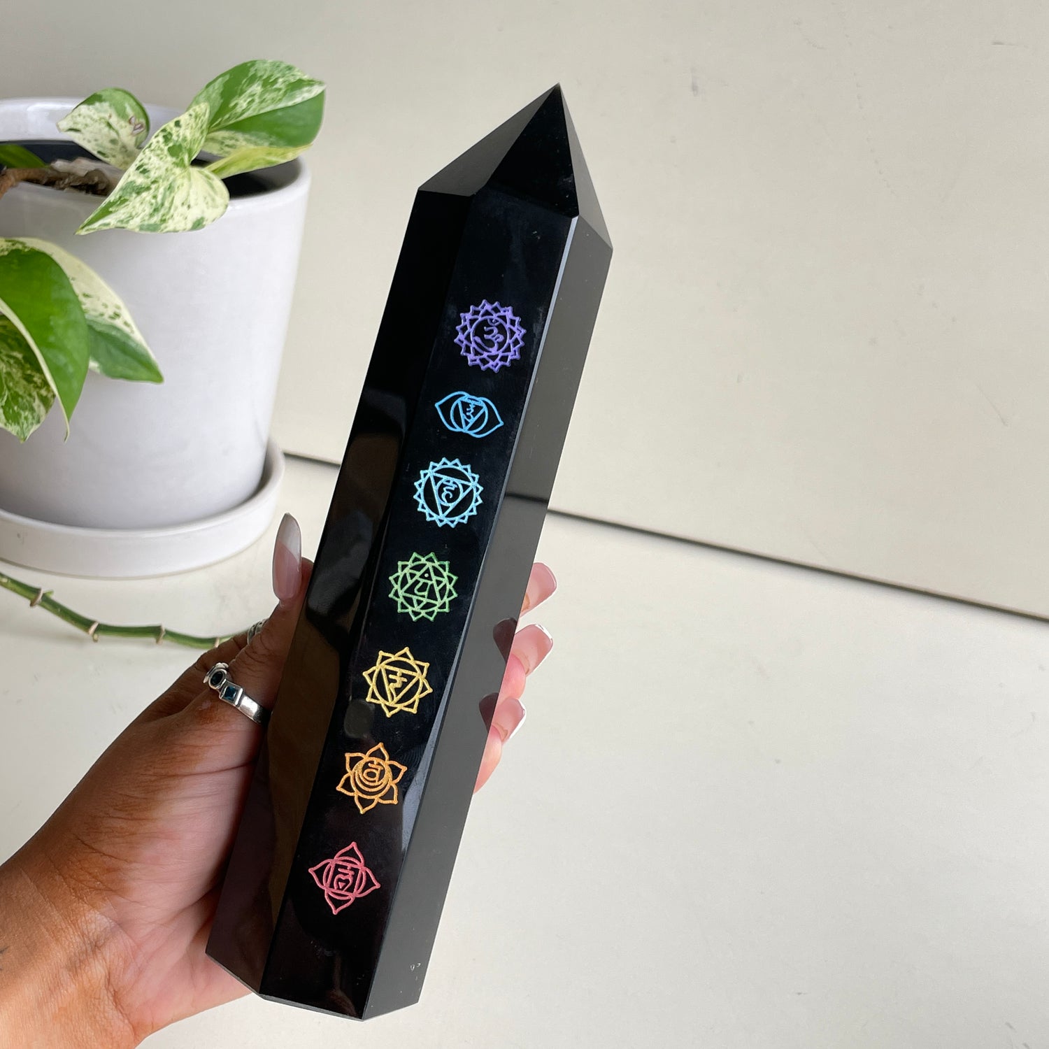 Black Obsidian Chakra Generator