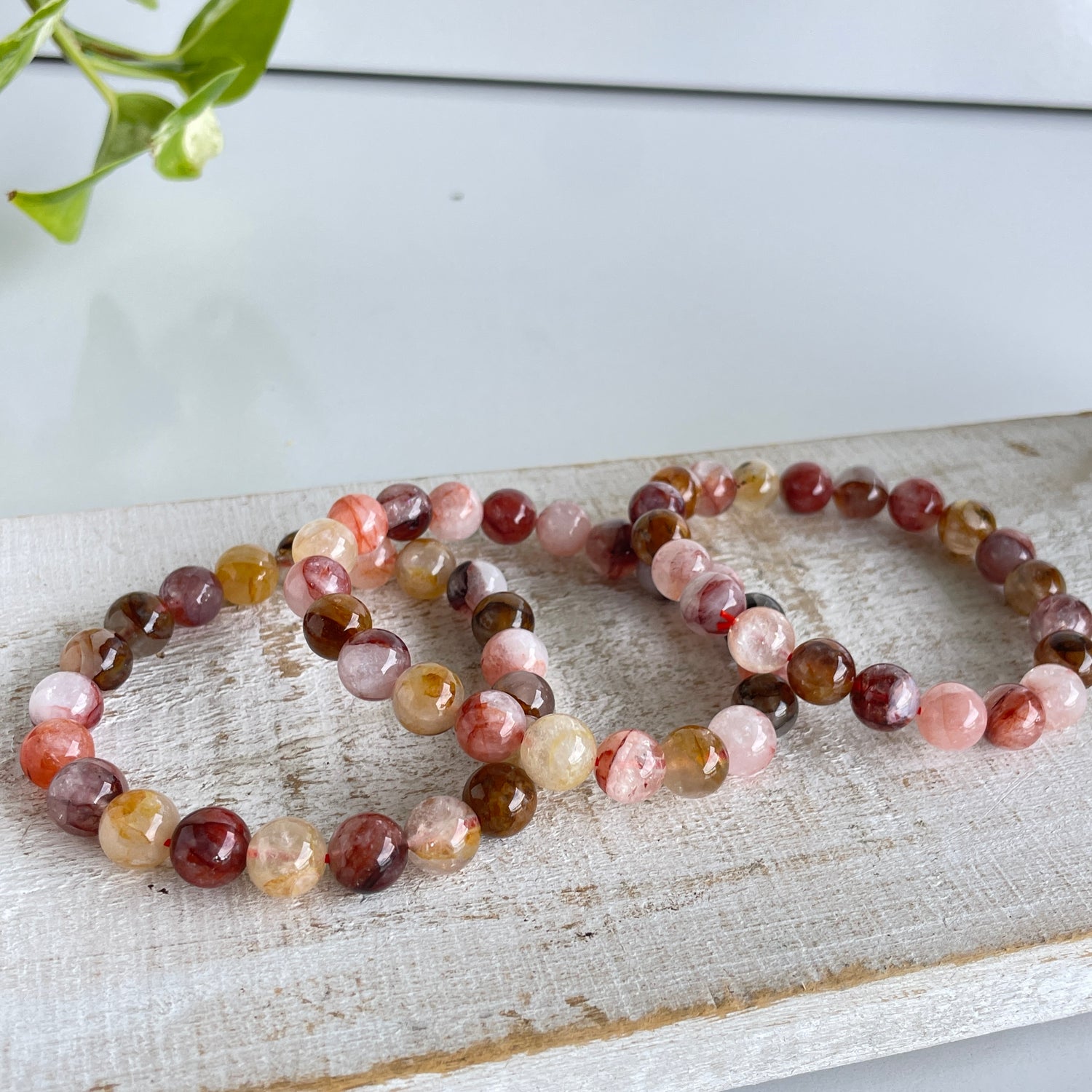Hematoid Fire Quartz Med Bracelet