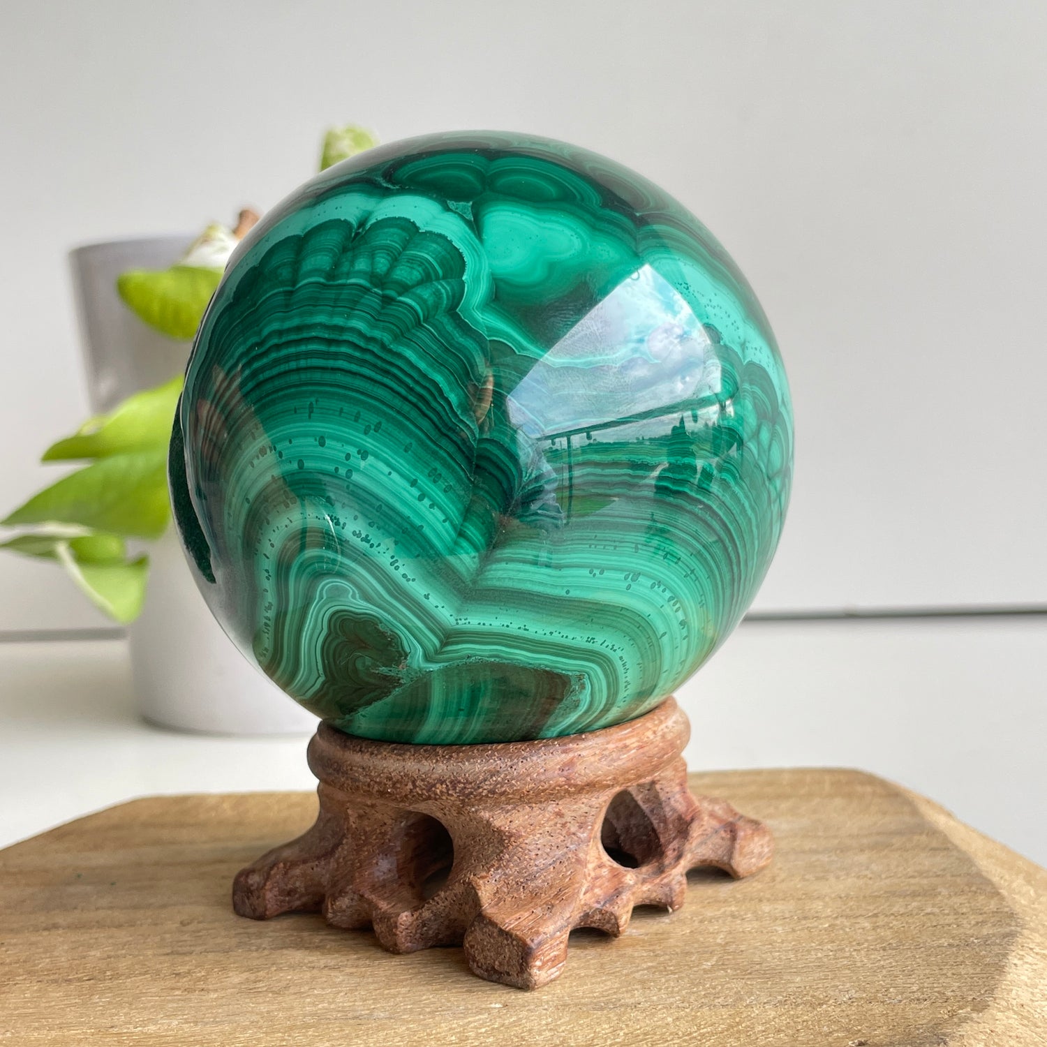 Malachite Sphere 8.5cm