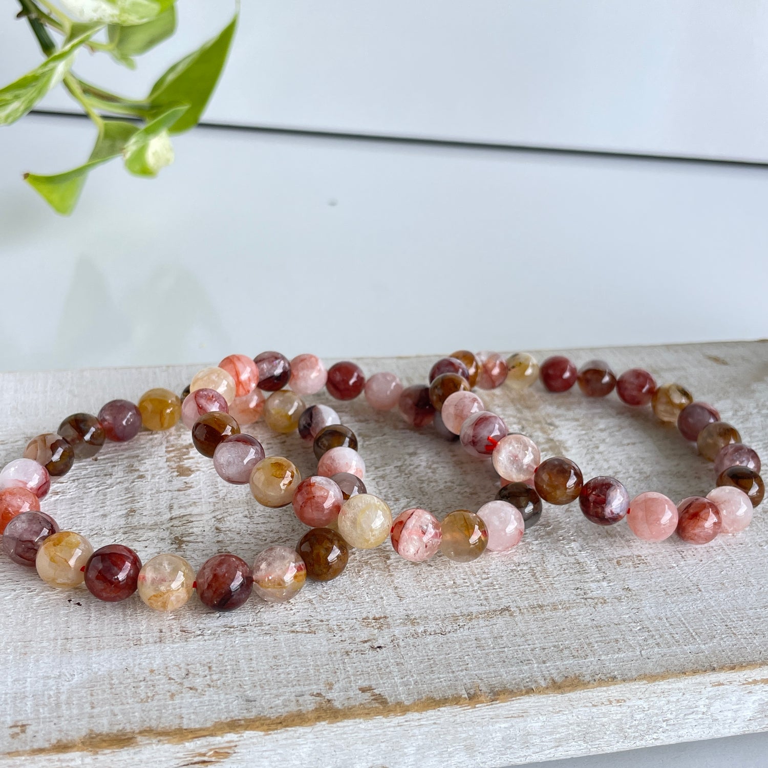 Hematoid Fire Quartz Med Bracelet