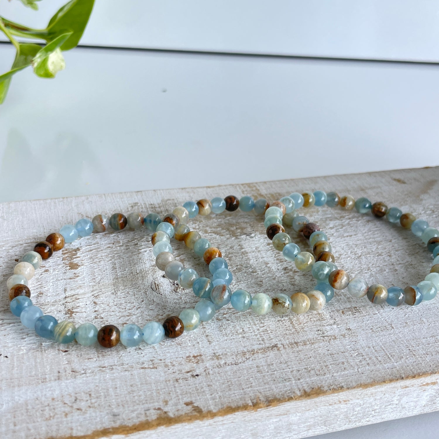 Blue Onyx Beaded Bracelet