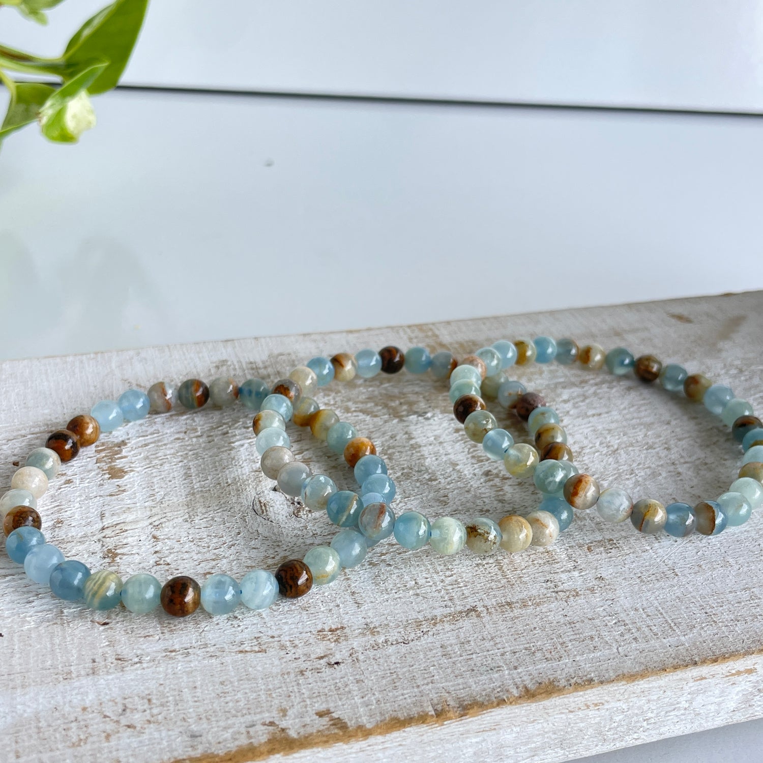 Blue Onyx Beaded Bracelet