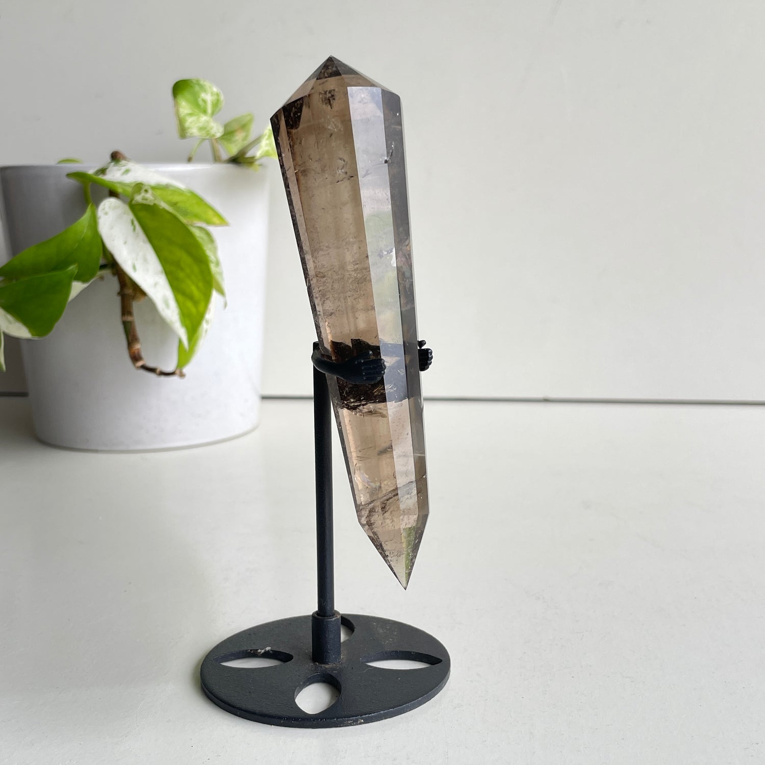 Smoky Quartz Vogel 13.6cm