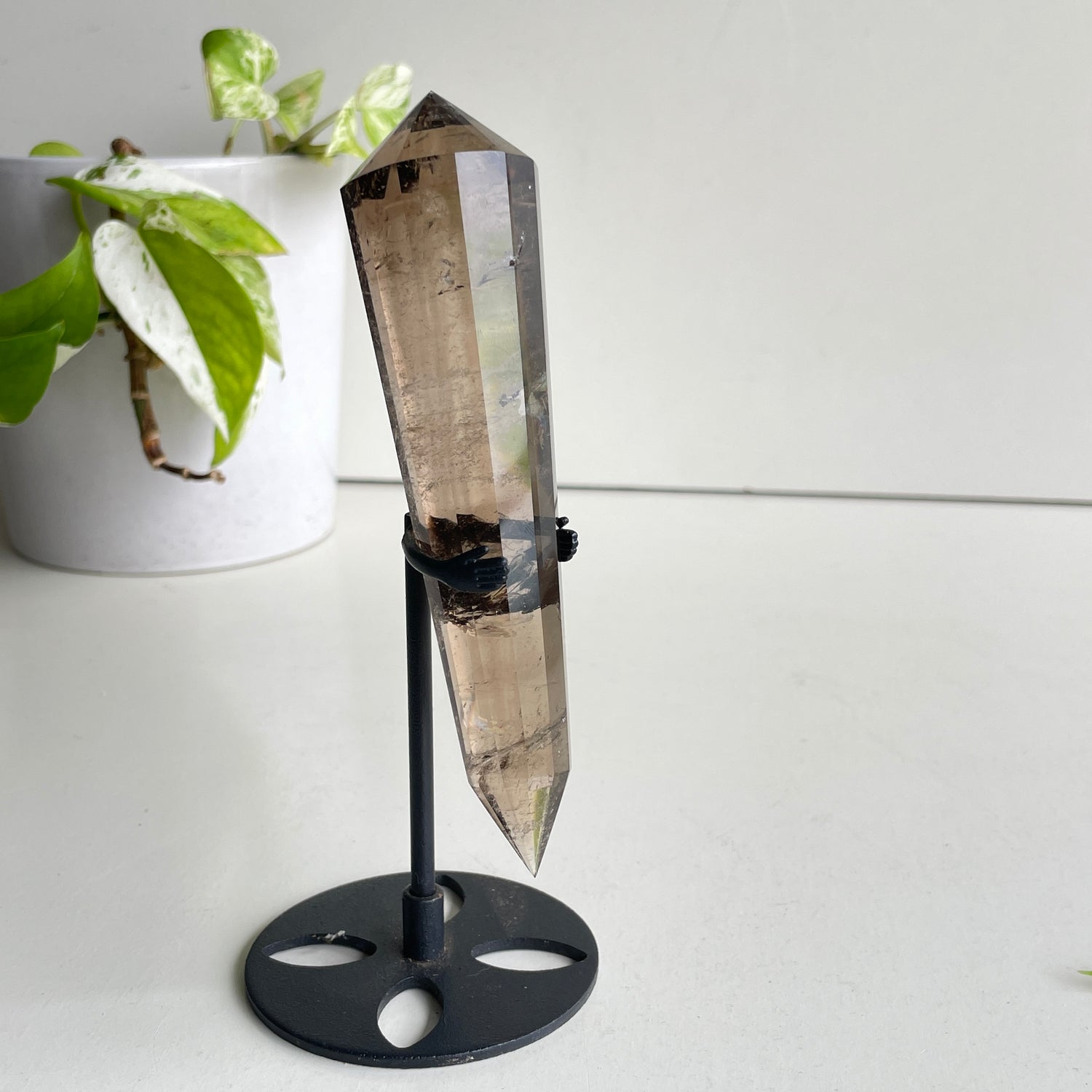 Smoky Quartz Vogel 13.6cm