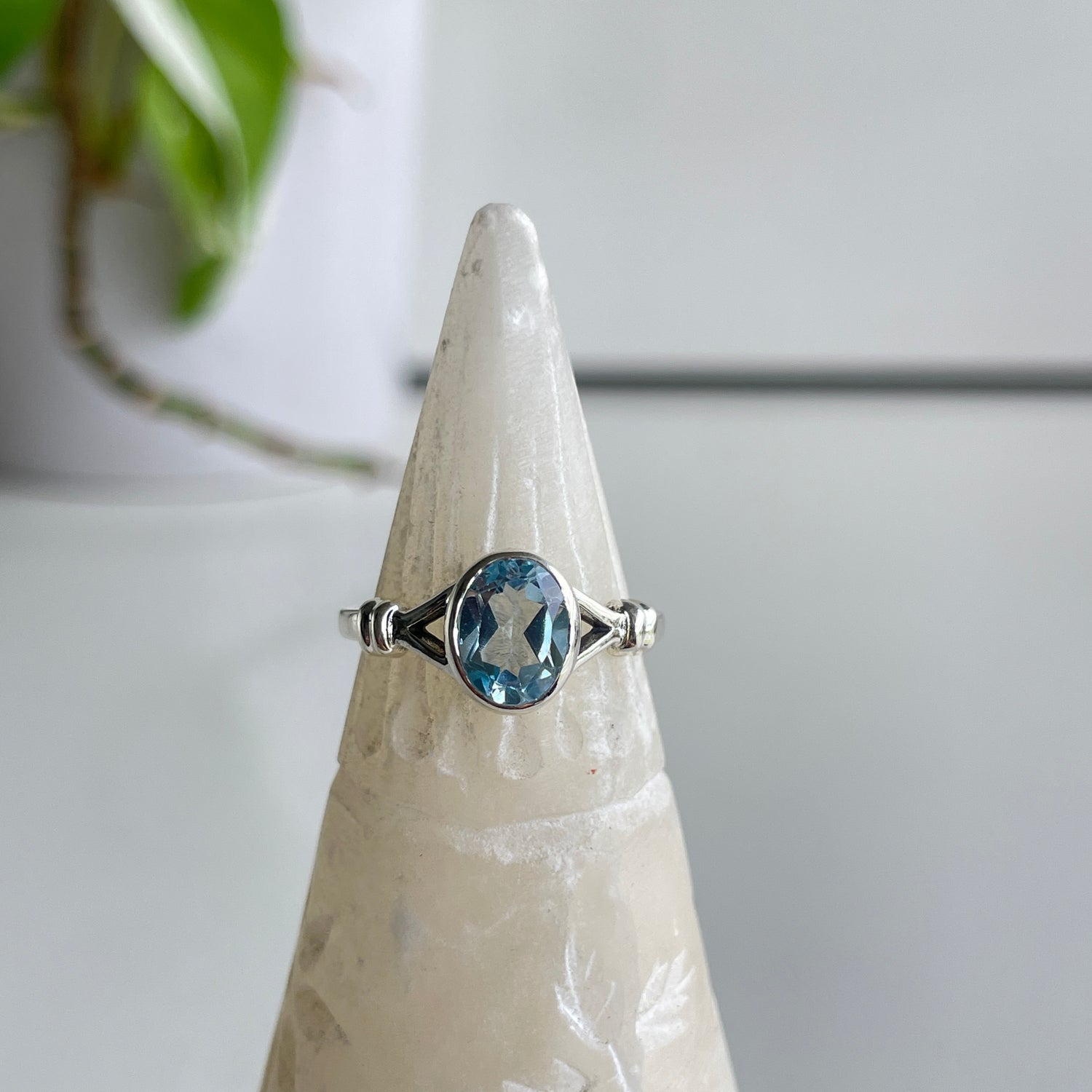 Blue Topaz Oval Ring
