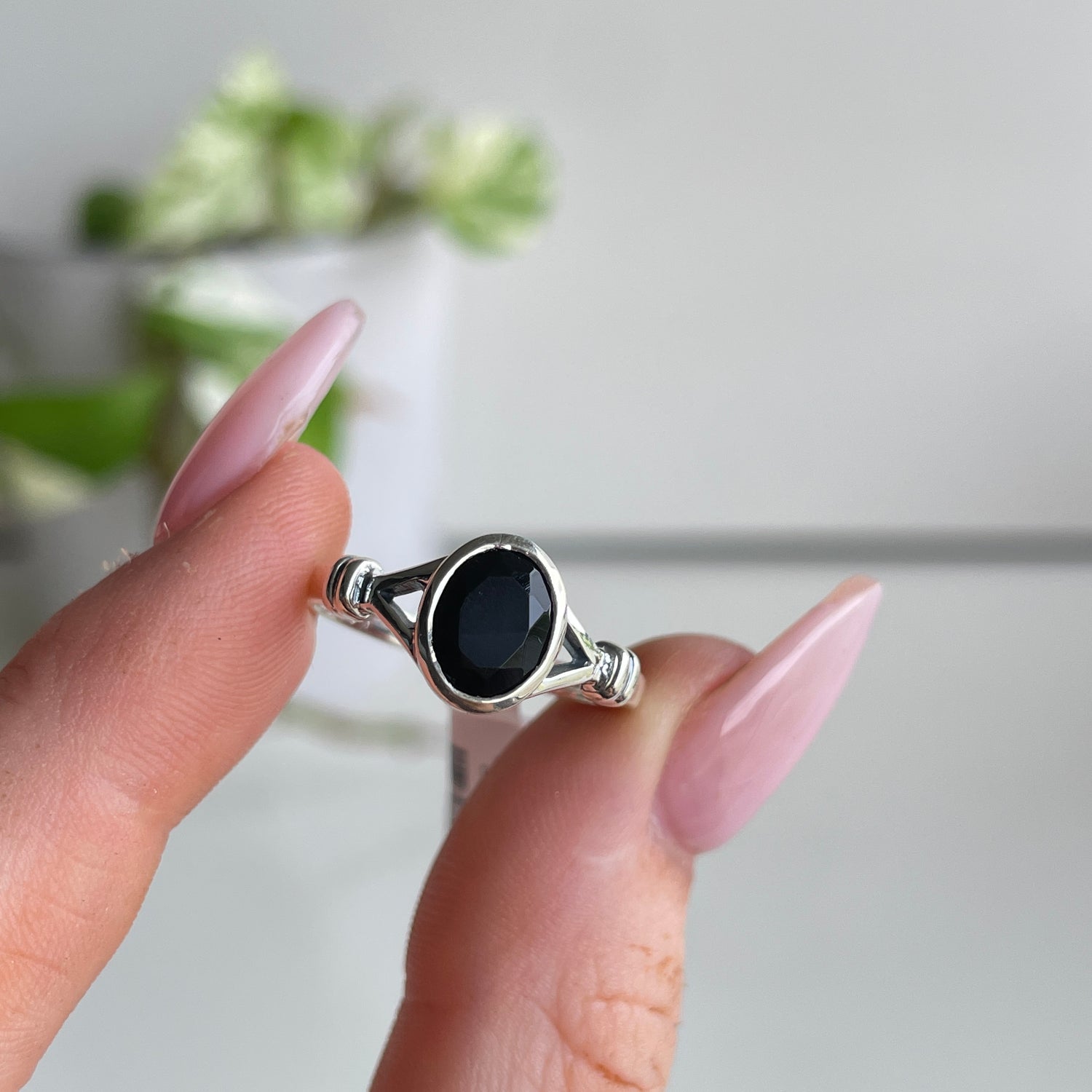 Black Onyx Oval Ring