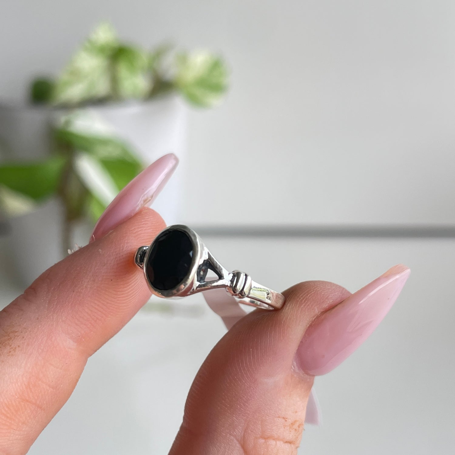 Black Onyx Oval Ring