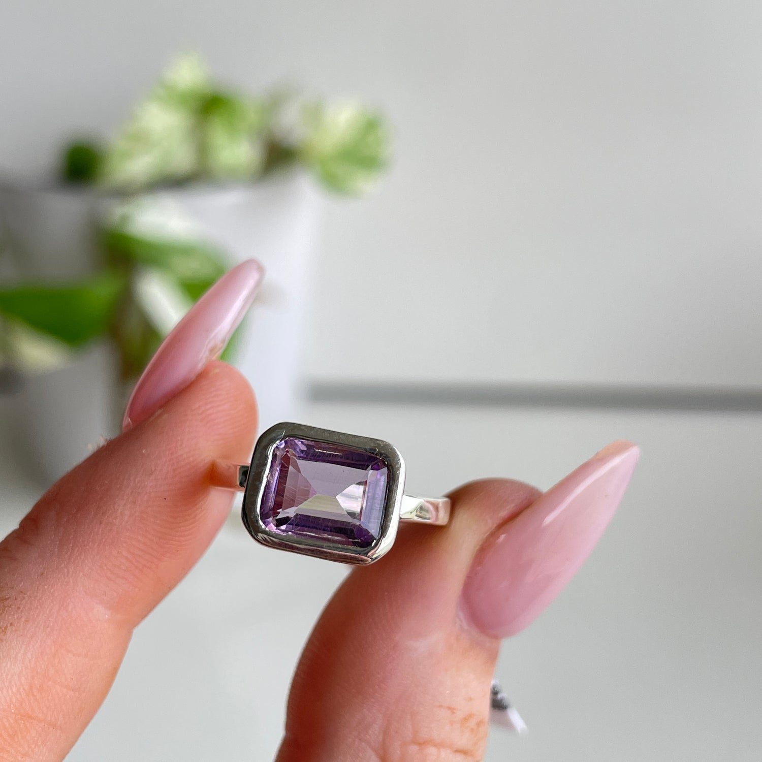 Amethyst Rectangle Ring