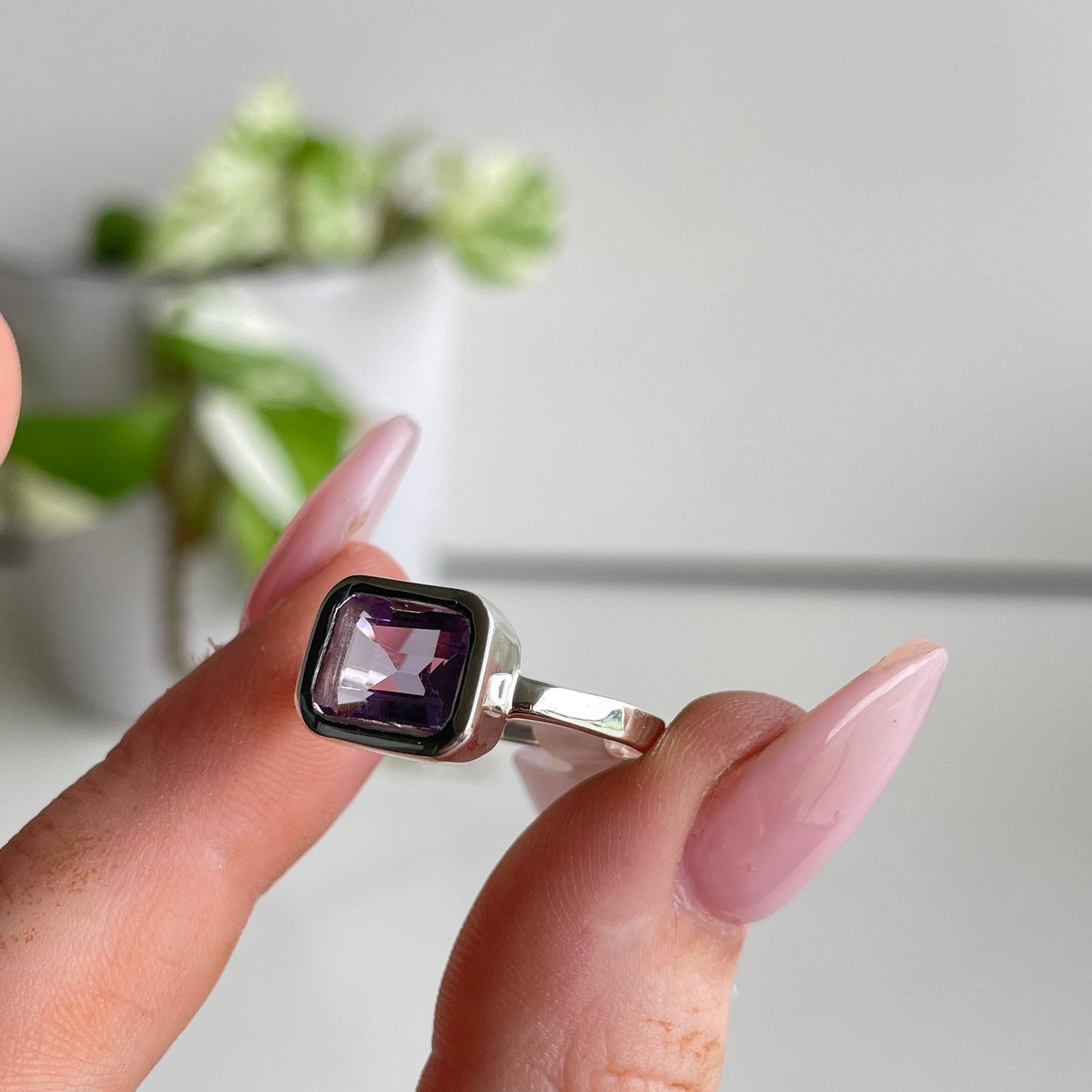 Amethyst Rectangle Ring