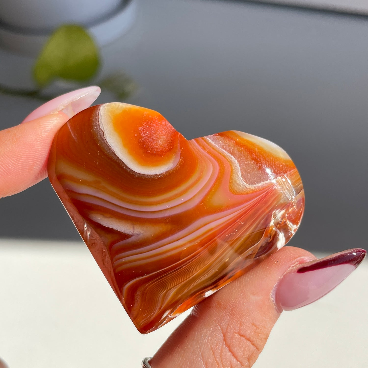 Carnelian Heart Medium