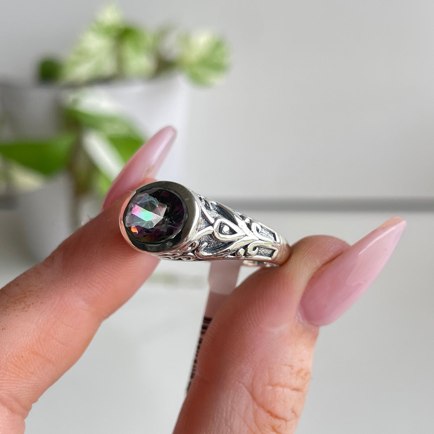 Mystic Topaz Oval Ring