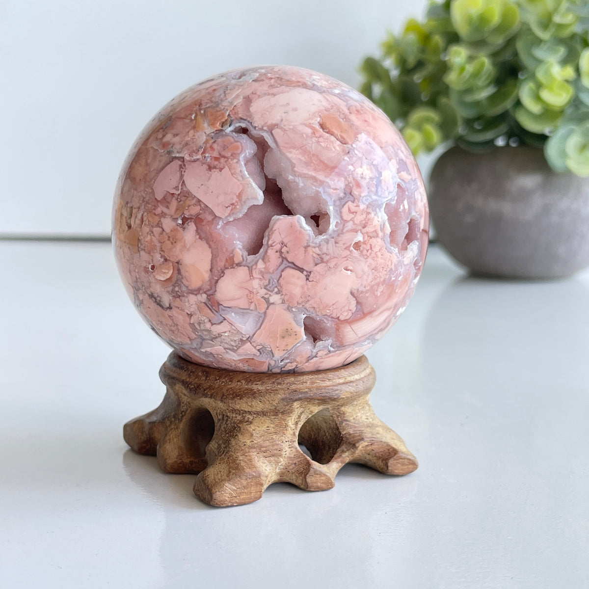 Pink Agate Sphere 5.8cm