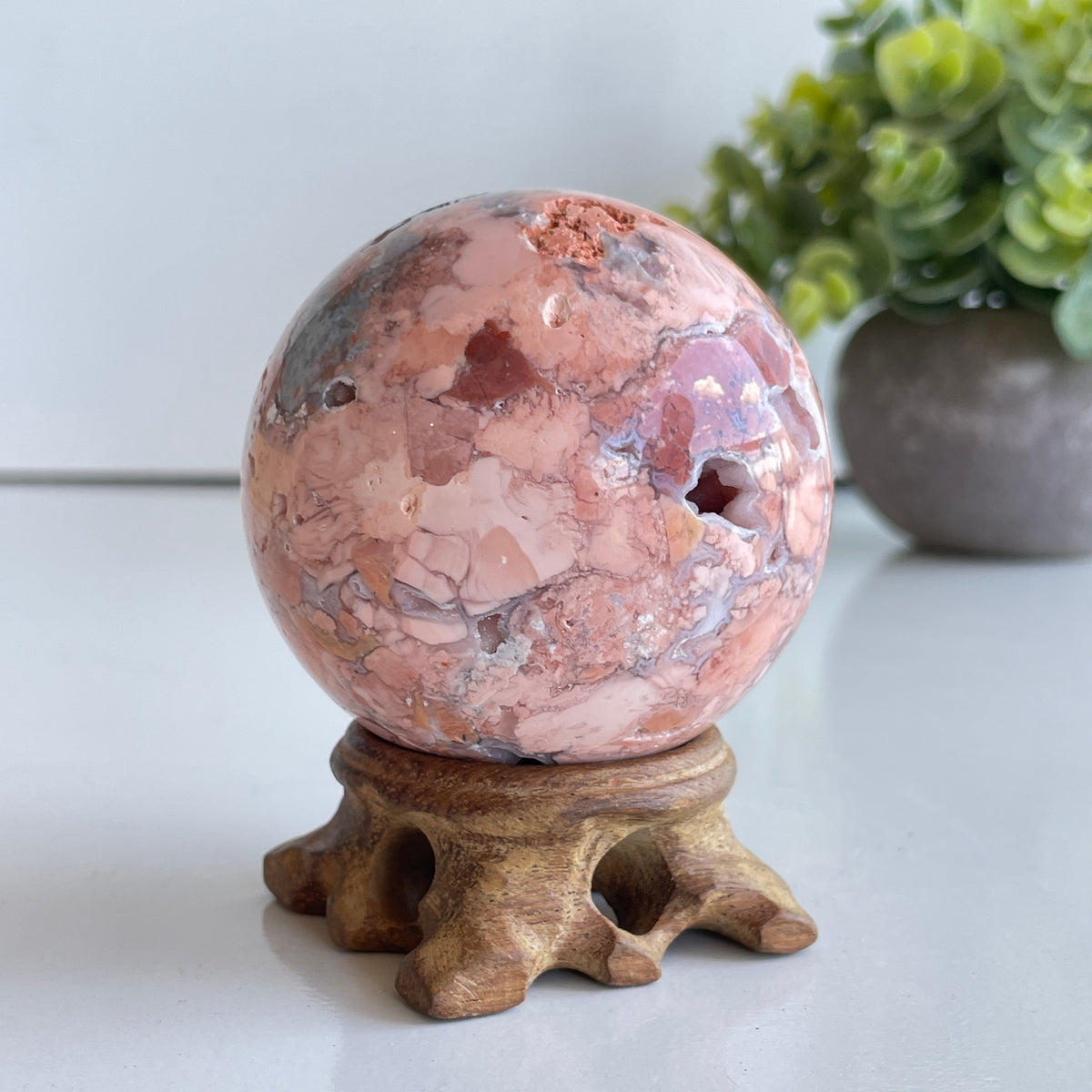 Pink Agate Sphere 5.8cm