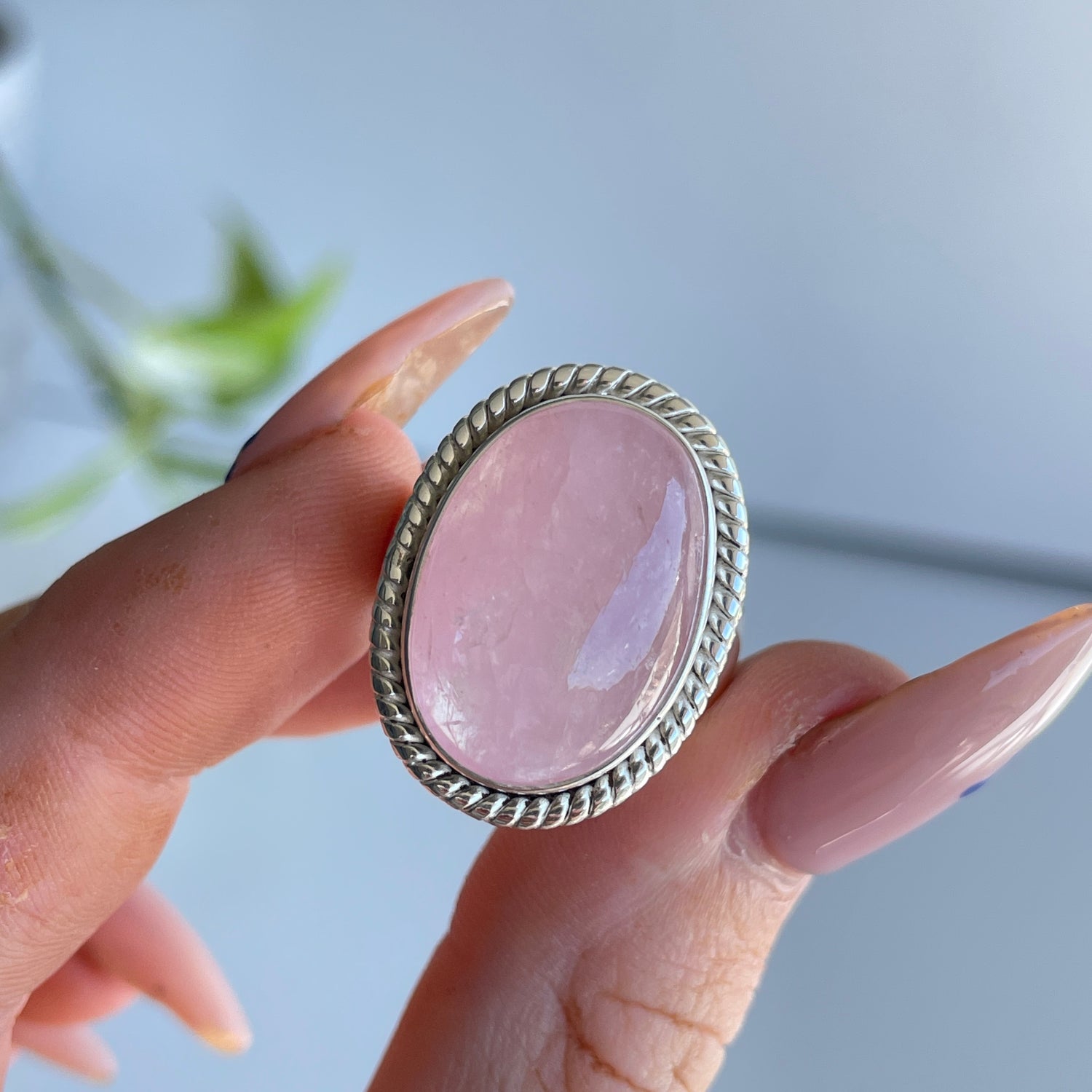 Morganite Oval Ring Sz8