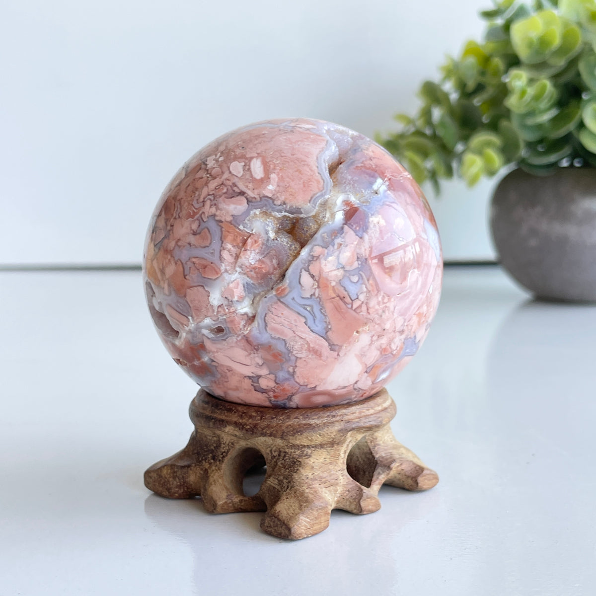 Pink Agate Sphere 5.7cm