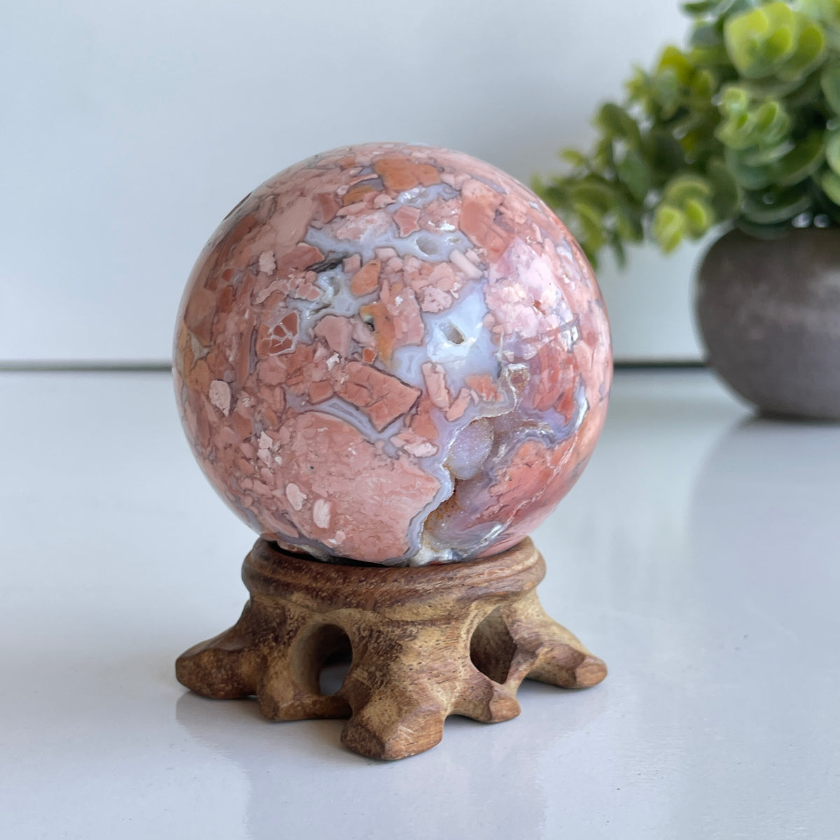 Pink Agate Sphere 5.7cm