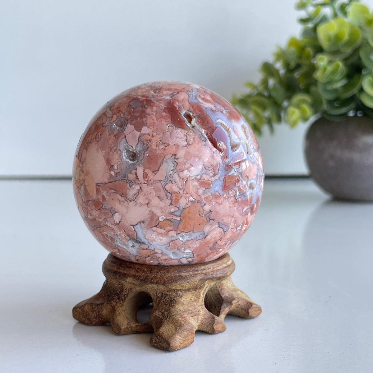 Pink Agate Sphere 5.7cm