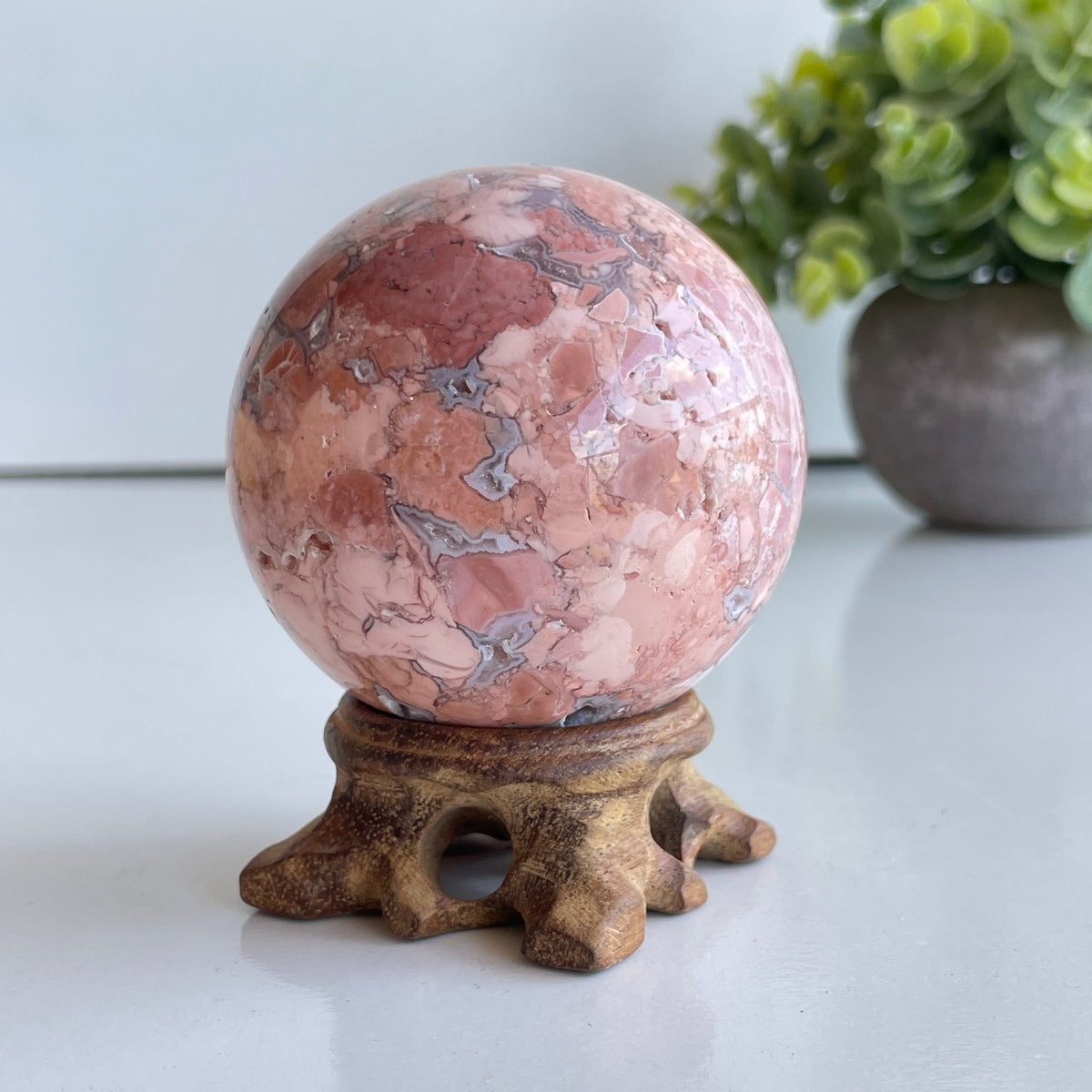 Pink Agate Sphere 5.9cm